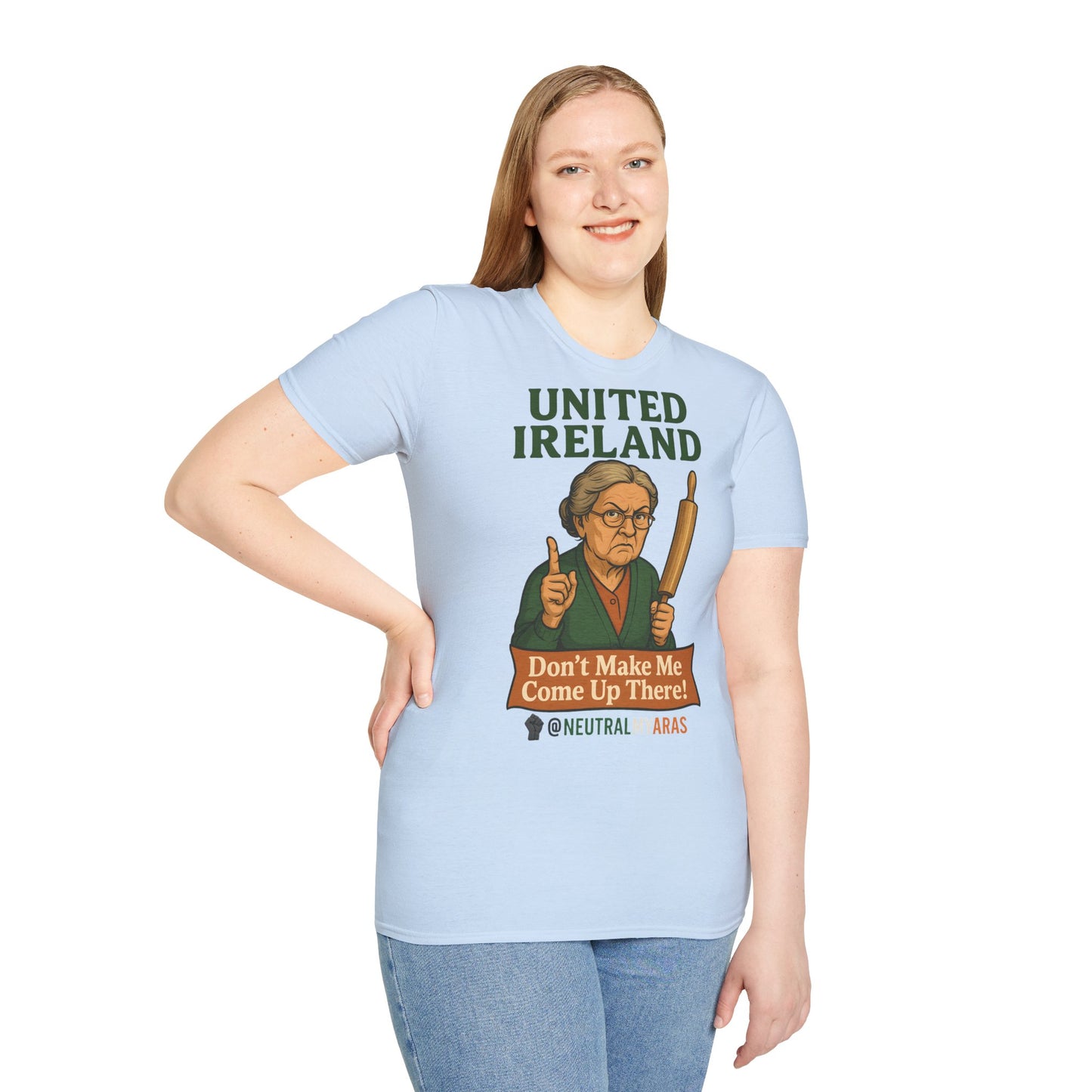 🔥 ANGRY GRANNY "United Ireland – Don’t Make Me Come Up There" T-Shirt ☘️