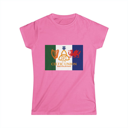 Women's CELTIC UNION FLAG Softstyle Tee