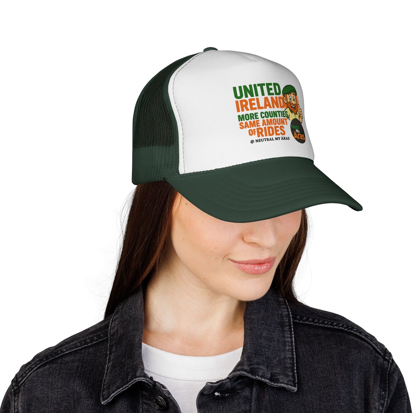Copy of 🧢 United Ireland Trucker Hat – "More Counties, Same Amount of Rides" Fun Irish Hat, St. Patrick's Day Gift, Casual Outdoor Wear, Festival Accessory, Unique Gift Idea