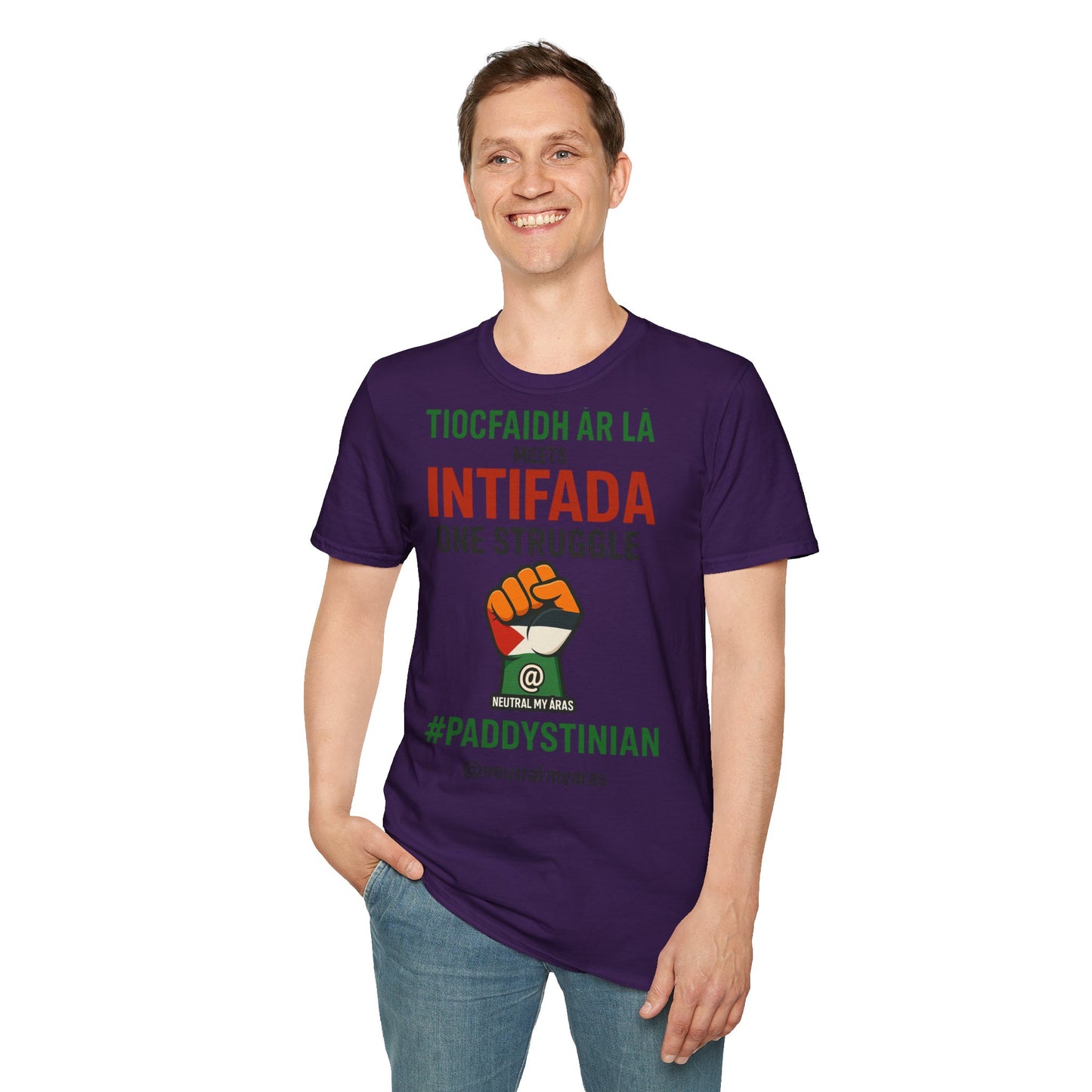 👕 “Tiocfaidh ár lá” Meets “Intifada” – One Struggle - Paddystinian T-Shirt