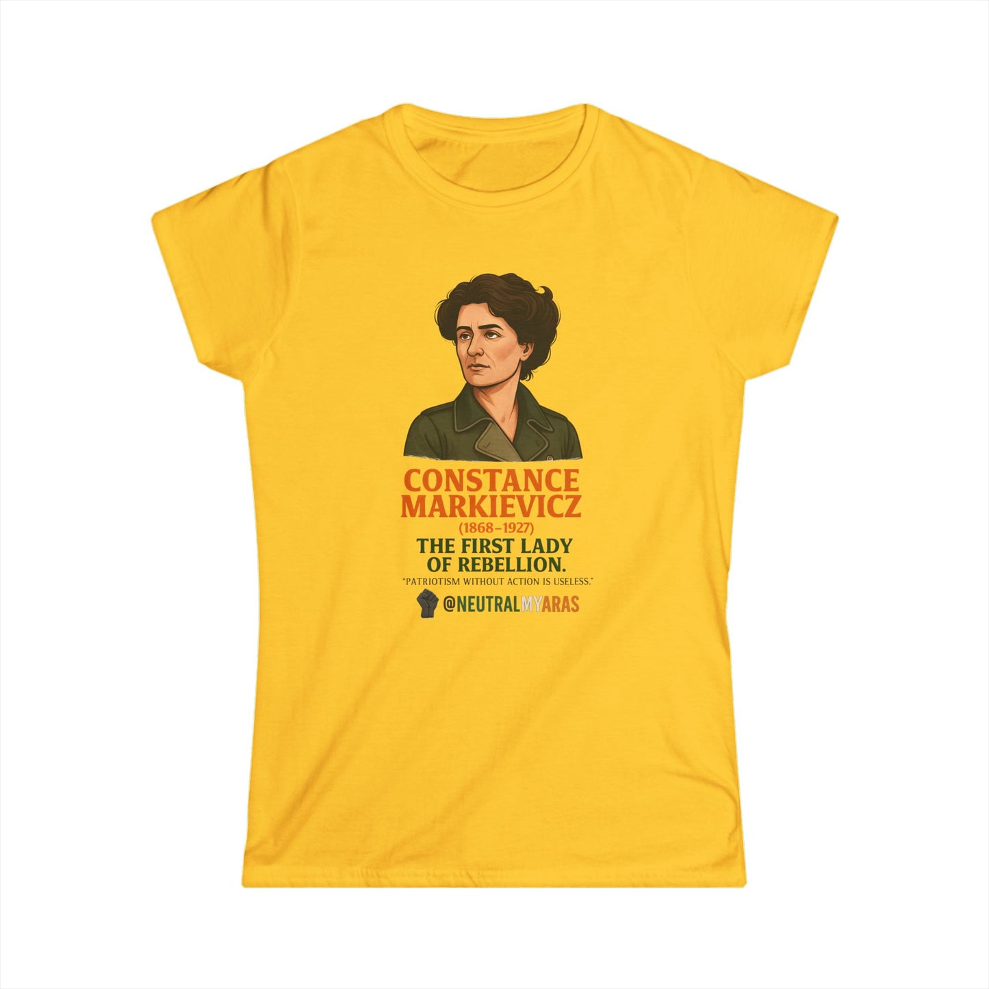 🇮🇪 Constance Markievicz – The First Lady of Rebellion 🇮🇪 - Women's Softstyle Tee