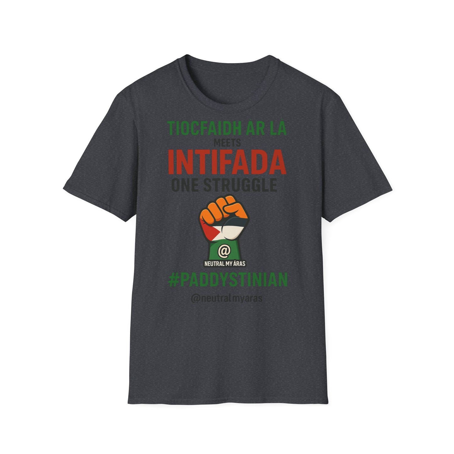 👕 “Tiocfaidh ár lá” Meets “Intifada” – One Struggle - Paddystinian T-Shirt