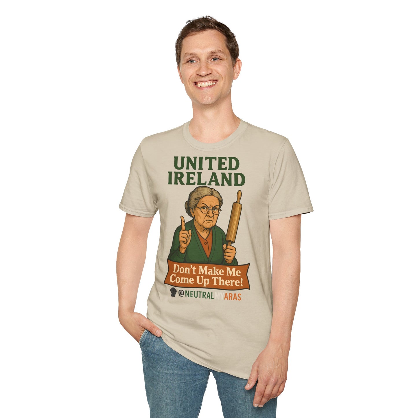 🔥 ANGRY GRANNY "United Ireland – Don’t Make Me Come Up There" T-Shirt ☘️
