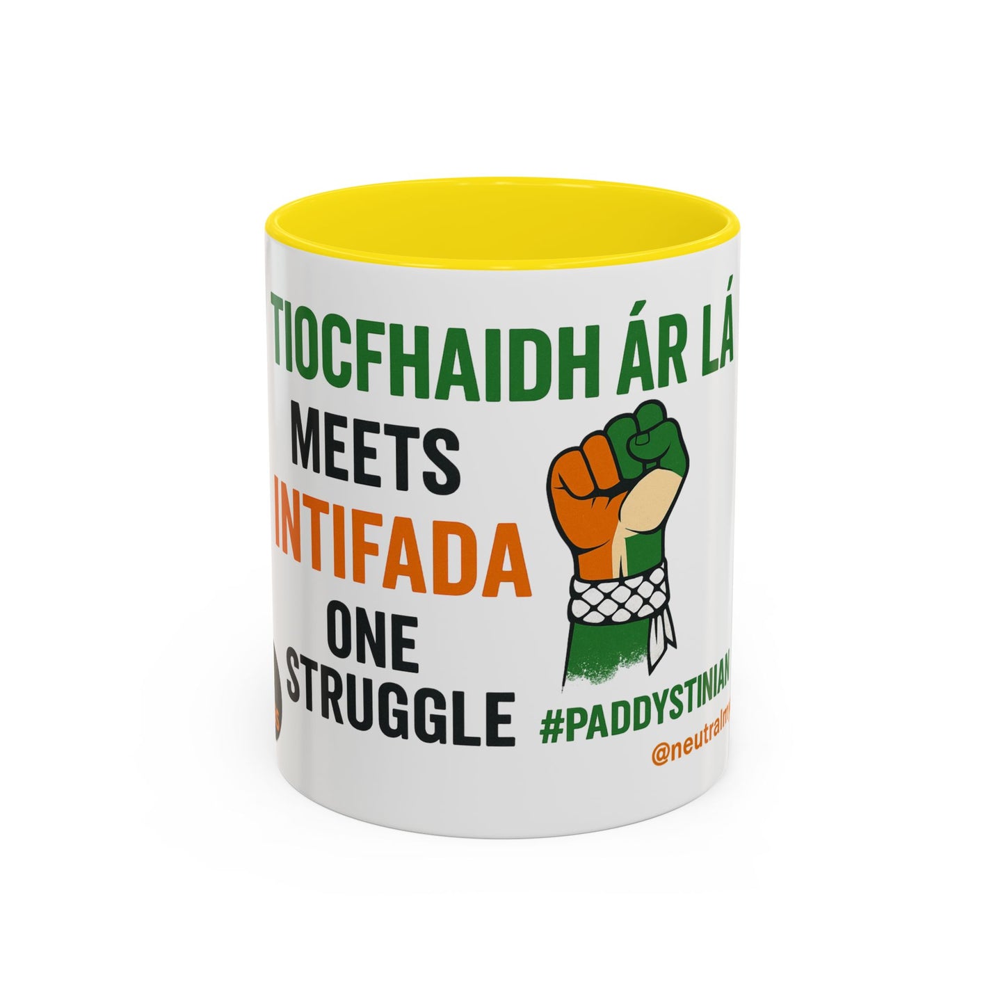 ☕ Tiocfaidh ár lá Meets Intifada – One Struggle - Paddystinian Mug