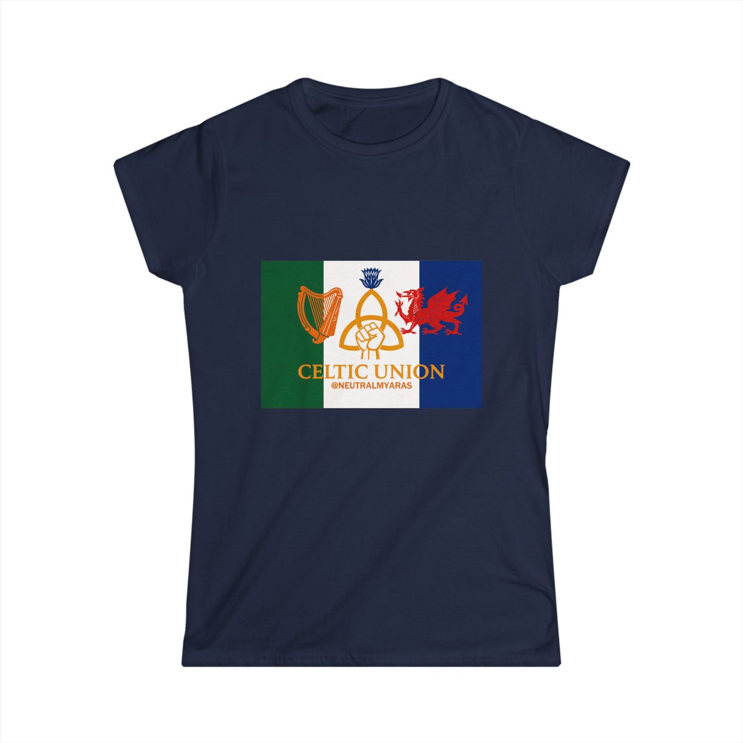 Women's CELTIC UNION FLAG Softstyle Tee