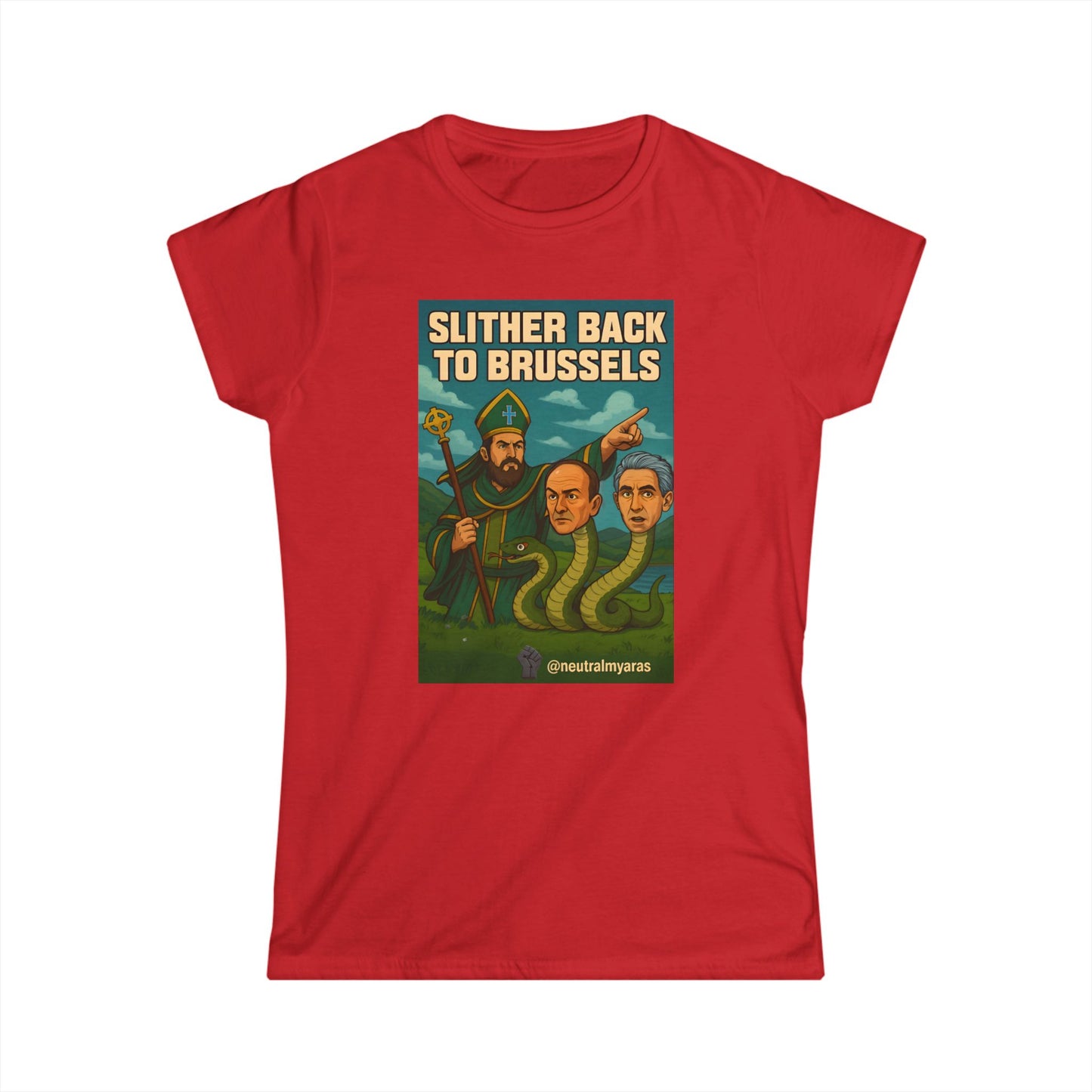 Slither Back to Brussels – St. Patrick vs. The Snakes Woman's Softstyle Tee