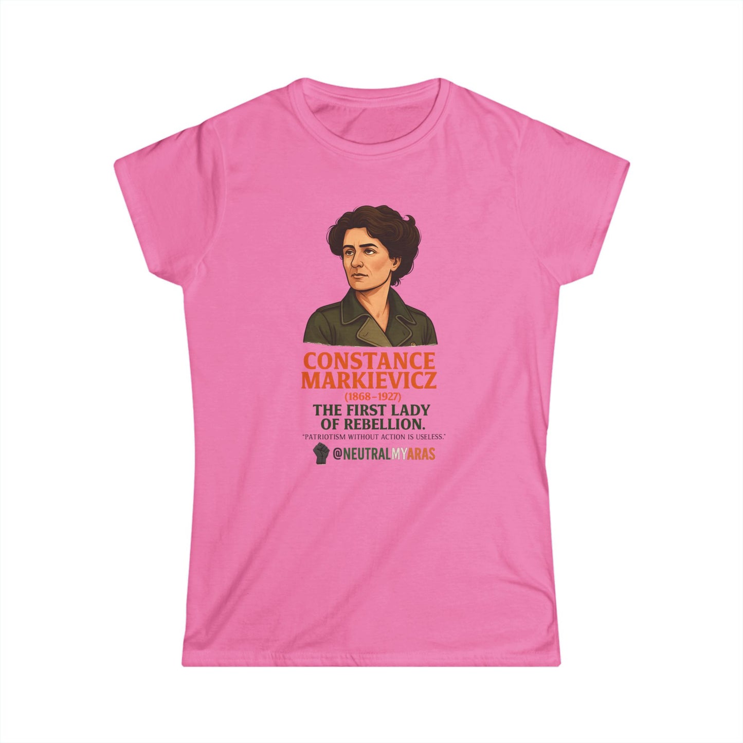 🇮🇪 Constance Markievicz – The First Lady of Rebellion 🇮🇪 - Women's Softstyle Tee