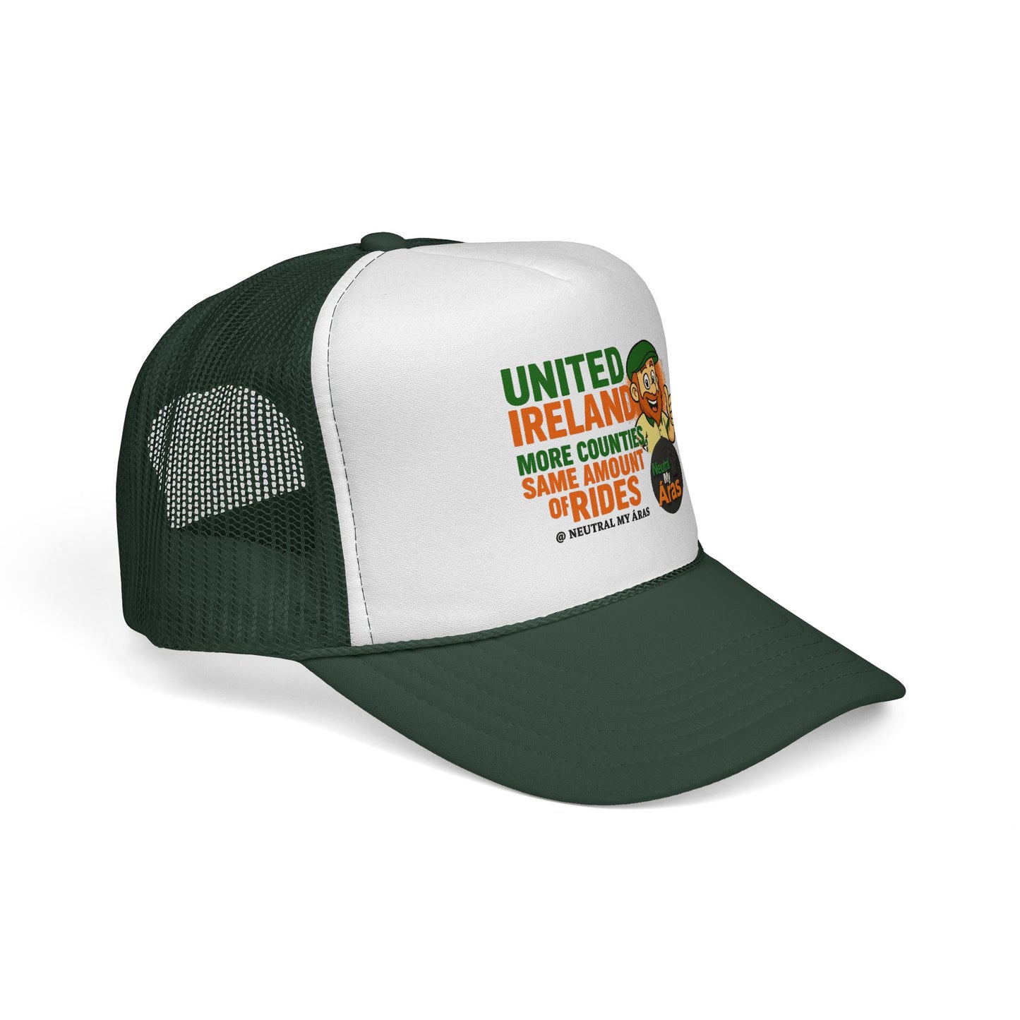 Copy of 🧢 United Ireland Trucker Hat – "More Counties, Same Amount of Rides" Fun Irish Hat, St. Patrick's Day Gift, Casual Outdoor Wear, Festival Accessory, Unique Gift Idea