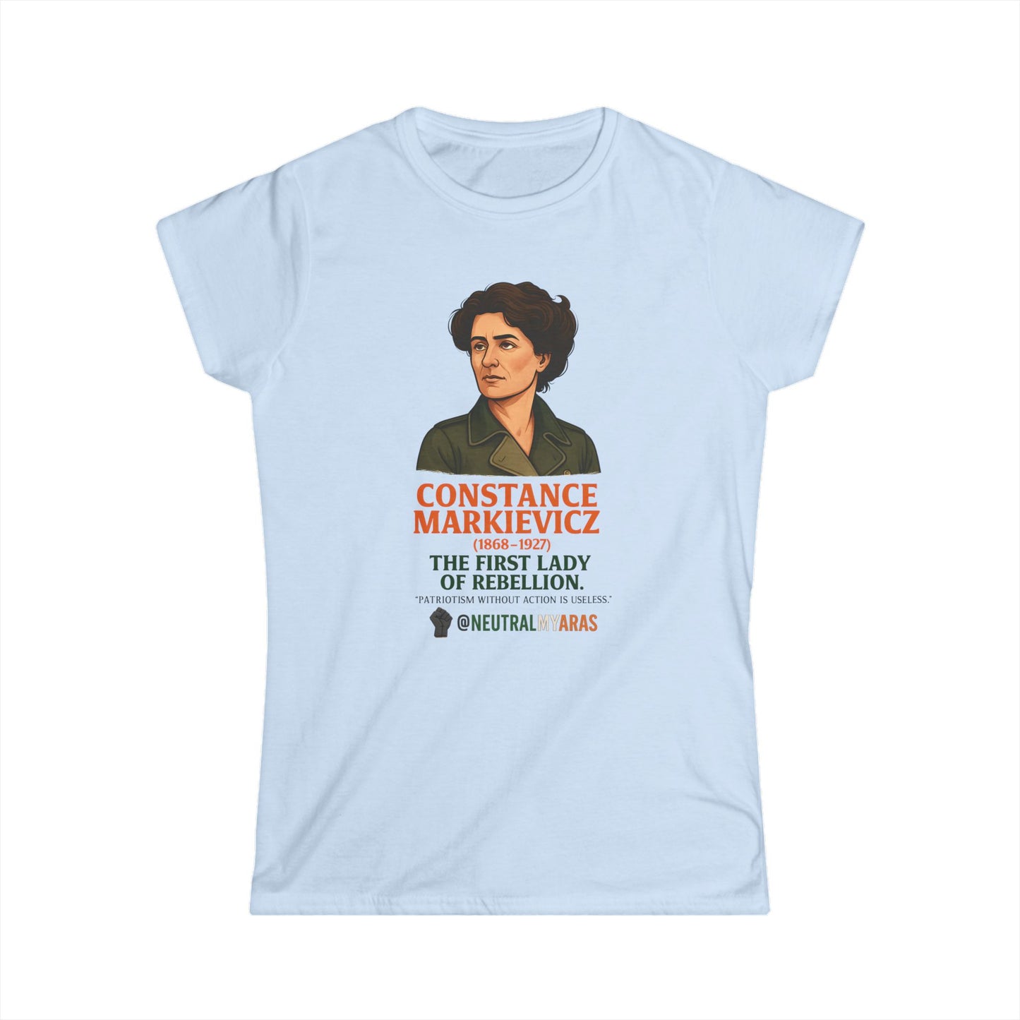🇮🇪 Constance Markievicz – The First Lady of Rebellion 🇮🇪 - Women's Softstyle Tee
