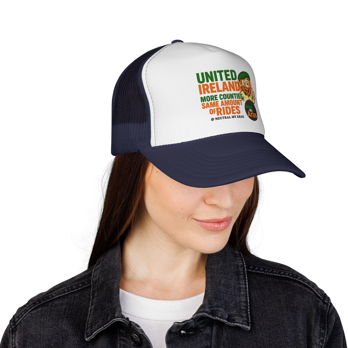 Copy of 🧢 United Ireland Trucker Hat – "More Counties, Same Amount of Rides" Fun Irish Hat, St. Patrick's Day Gift, Casual Outdoor Wear, Festival Accessory, Unique Gift Idea