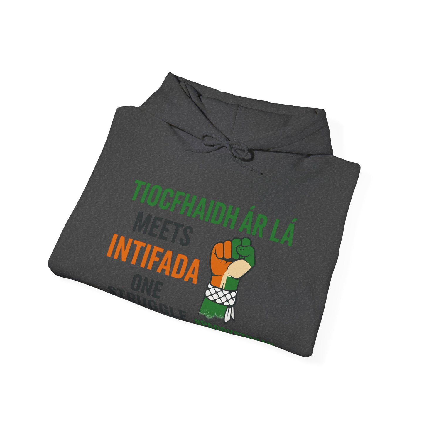 👕 “Tiocfaidh ár lá” Meets “Intifada” – One Struggle - Paddystinian Hoodie