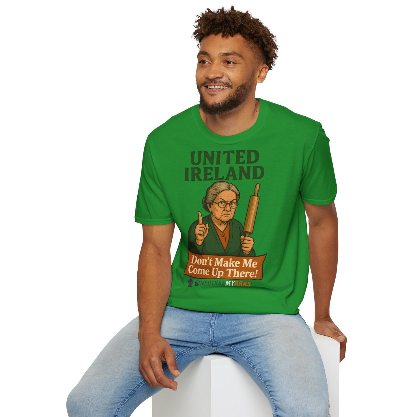 🔥 ANGRY GRANNY "United Ireland – Don’t Make Me Come Up There" T-Shirt ☘️