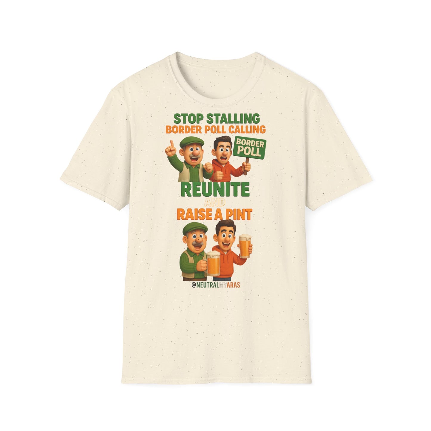 🔥 “Stop Stalling, Border Poll Calling – Reunite and Raise a Pint” T-SHIRT ☘️