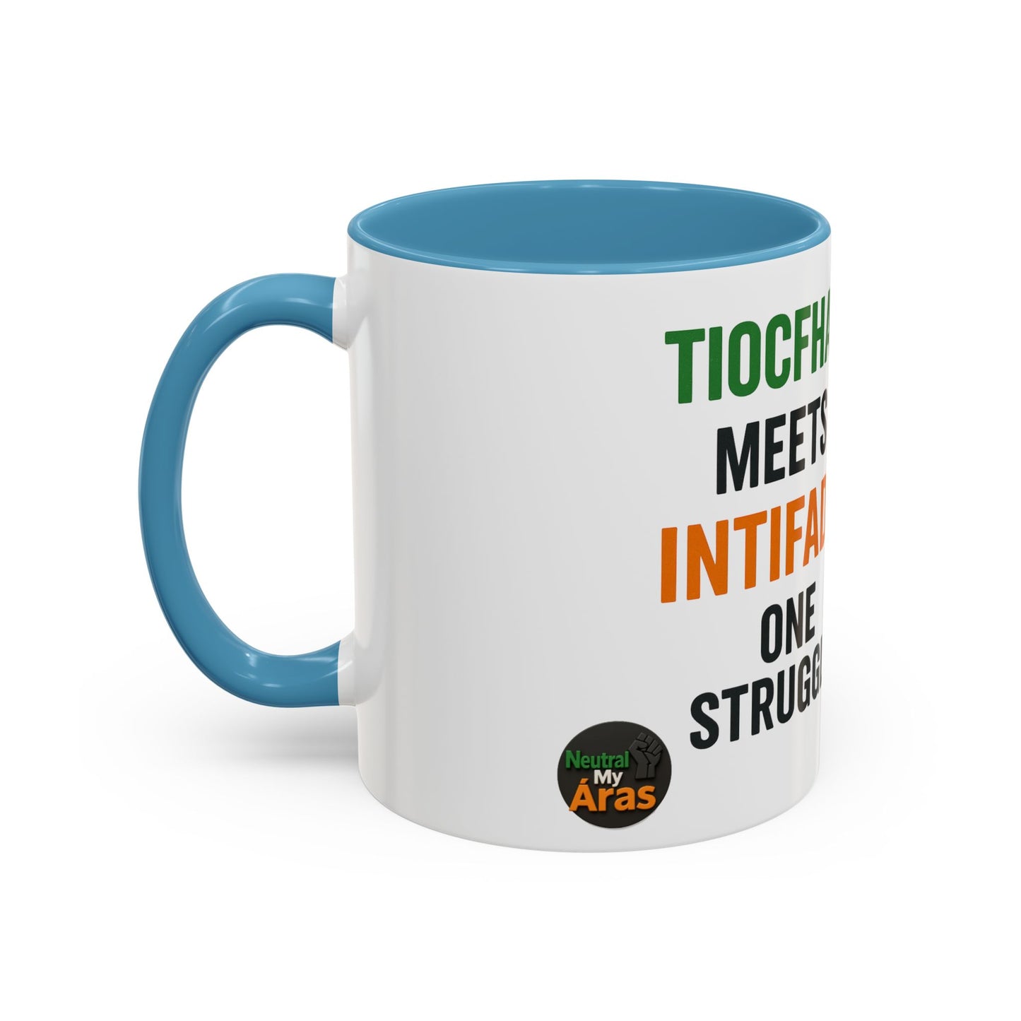 ☕ Tiocfaidh ár lá Meets Intifada – One Struggle - Paddystinian Mug