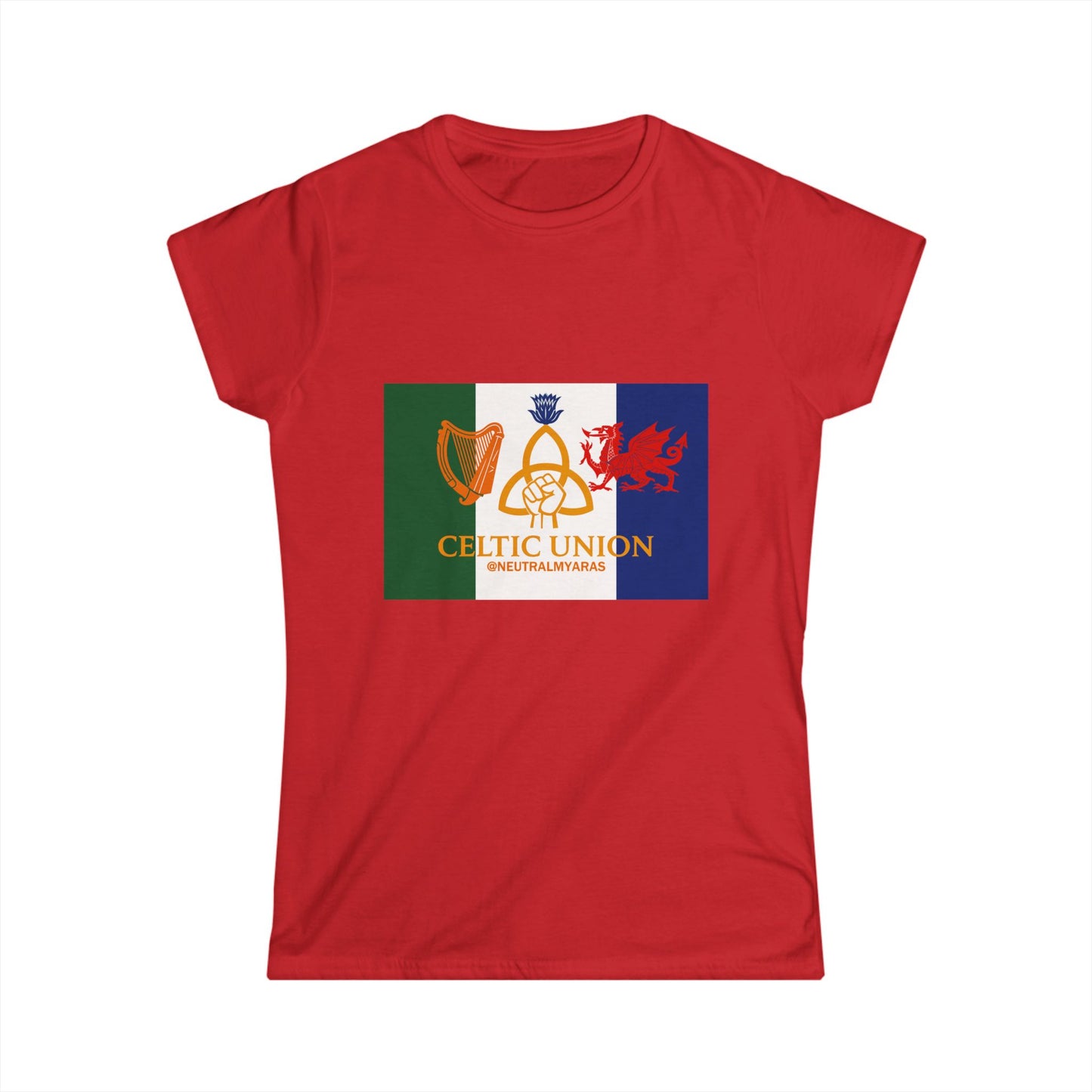 Women's CELTIC UNION FLAG Softstyle Tee