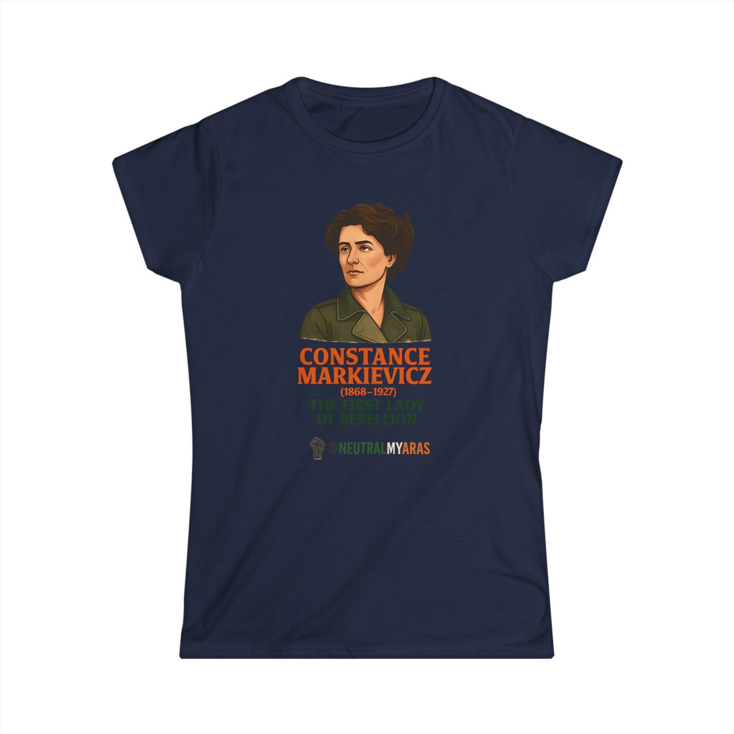 🇮🇪 Constance Markievicz – The First Lady of Rebellion 🇮🇪 - Women's Softstyle Tee