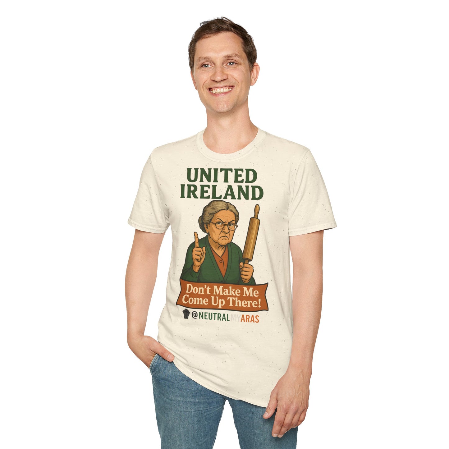 🔥 ANGRY GRANNY "United Ireland – Don’t Make Me Come Up There" T-Shirt ☘️