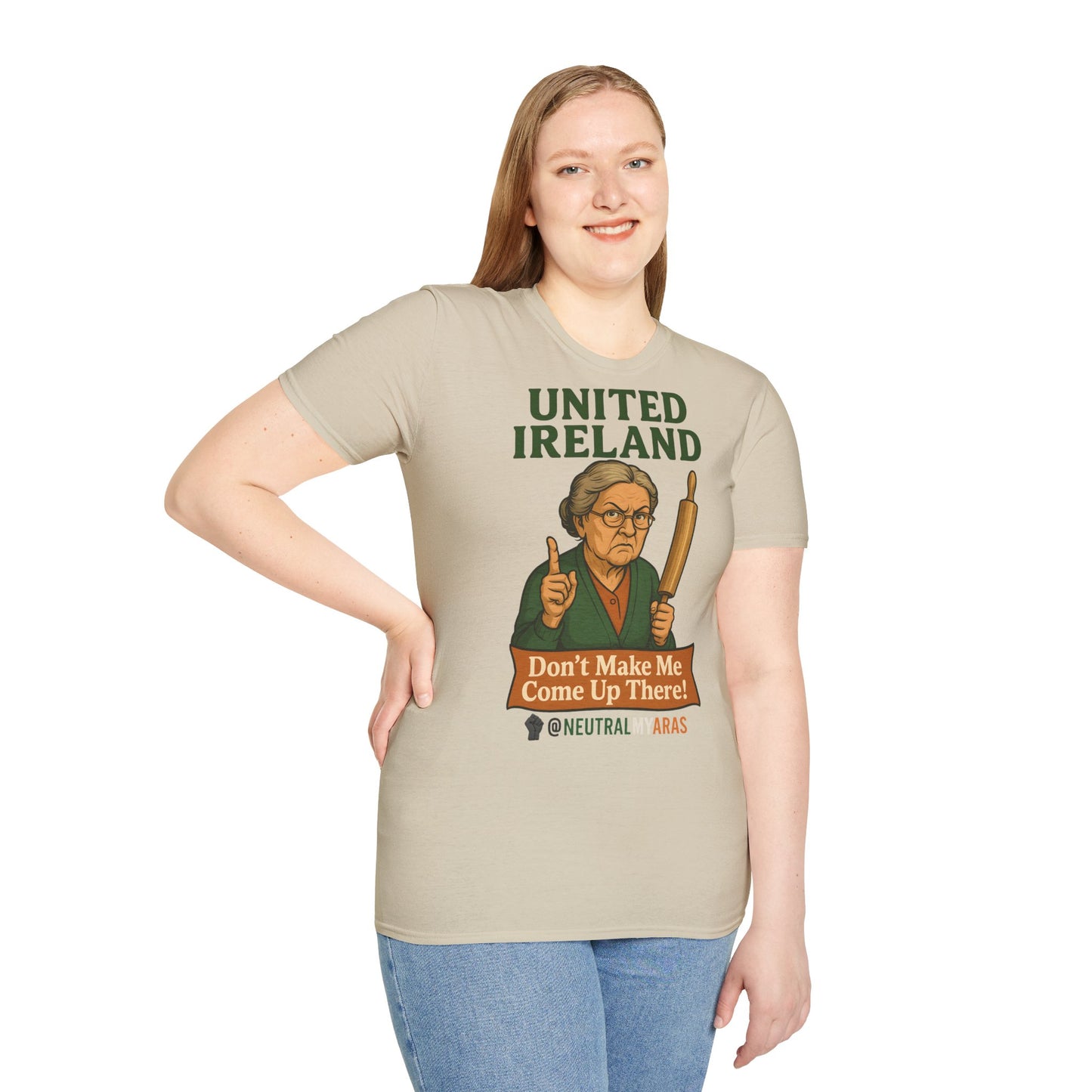 🔥 ANGRY GRANNY "United Ireland – Don’t Make Me Come Up There" T-Shirt ☘️