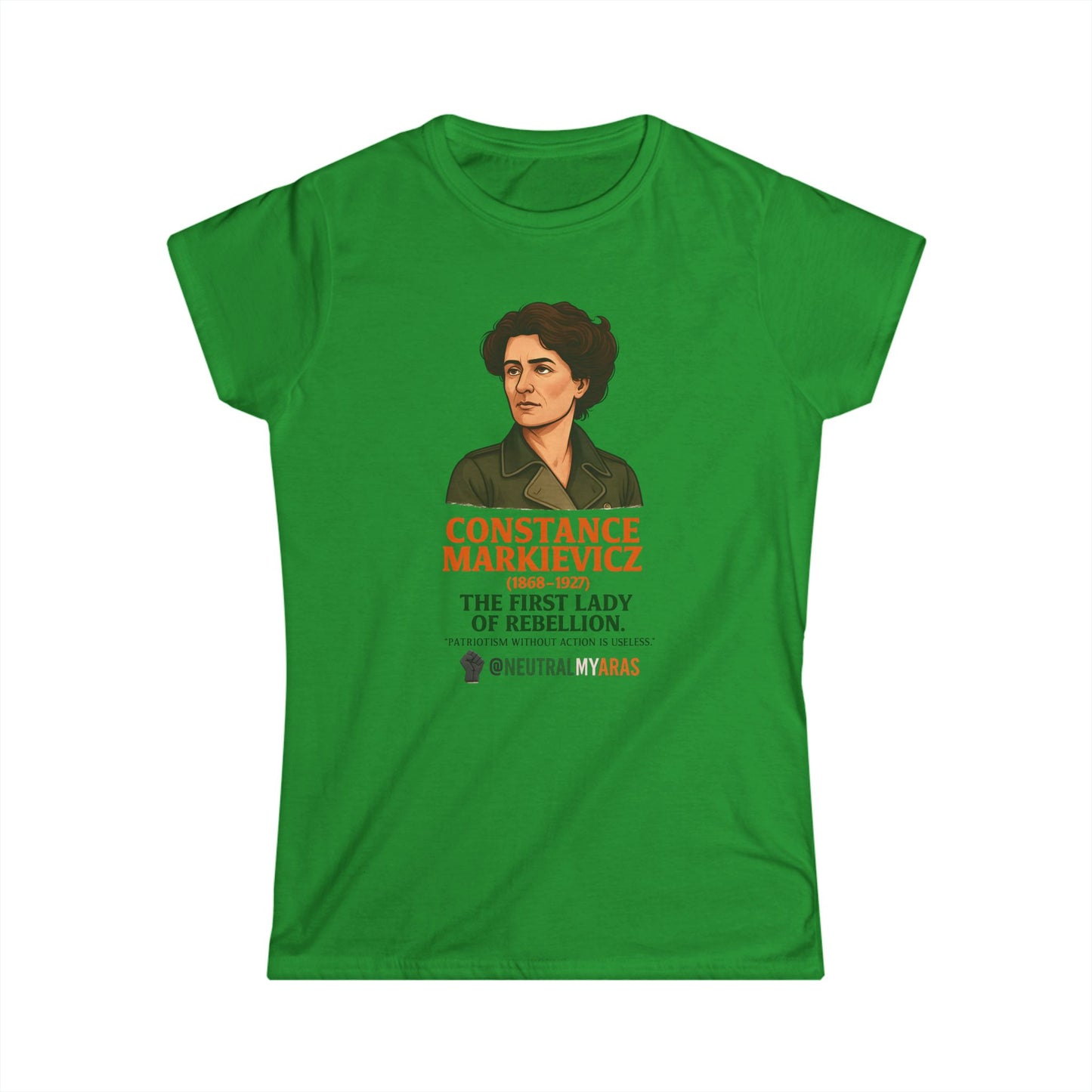 🇮🇪 Constance Markievicz – The First Lady of Rebellion 🇮🇪 - Women's Softstyle Tee