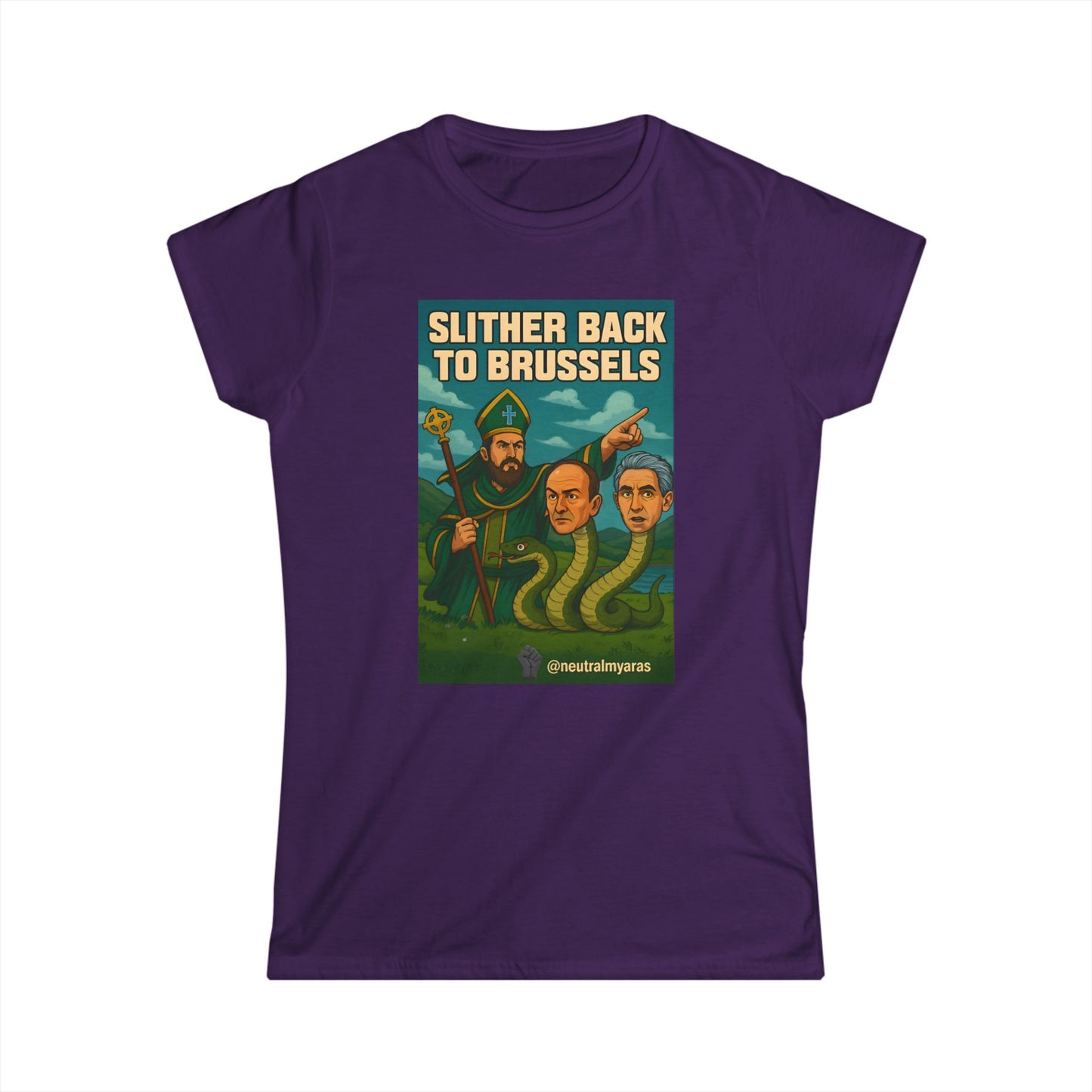 Slither Back to Brussels – St. Patrick vs. The Snakes Woman's Softstyle Tee