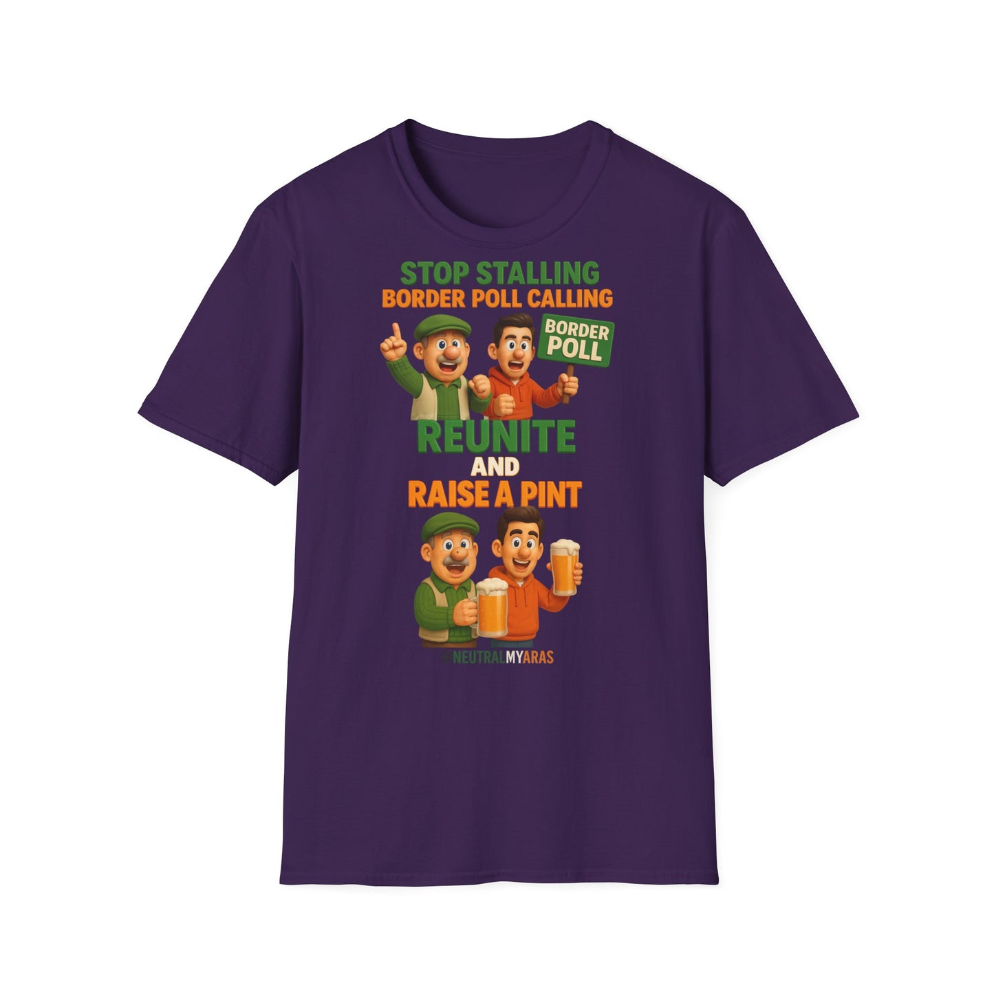 🔥 “Stop Stalling, Border Poll Calling – Reunite and Raise a Pint” T-SHIRT ☘️