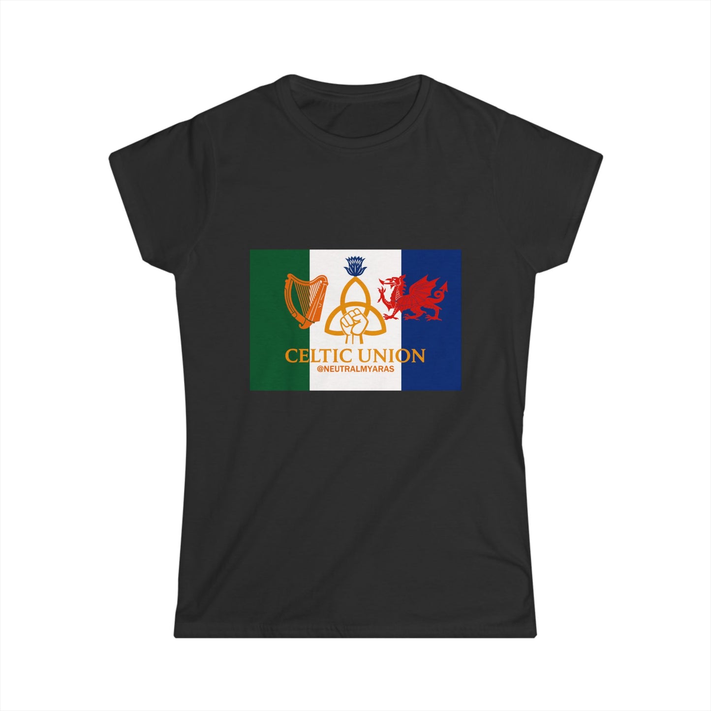 Women's CELTIC UNION FLAG Softstyle Tee