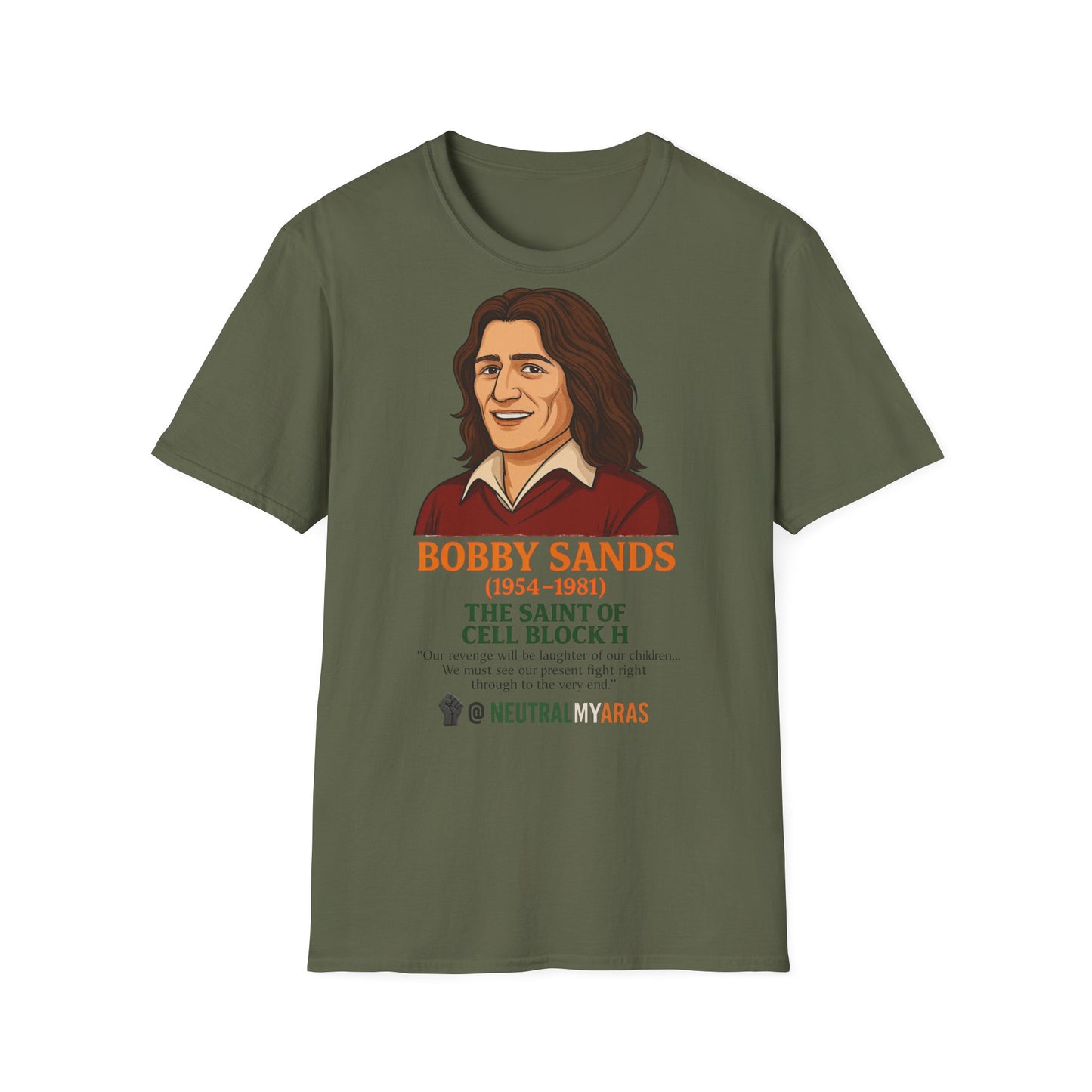 🟧 Bobby Sands – The Saint of Cell Block H T-Shirt ☘️