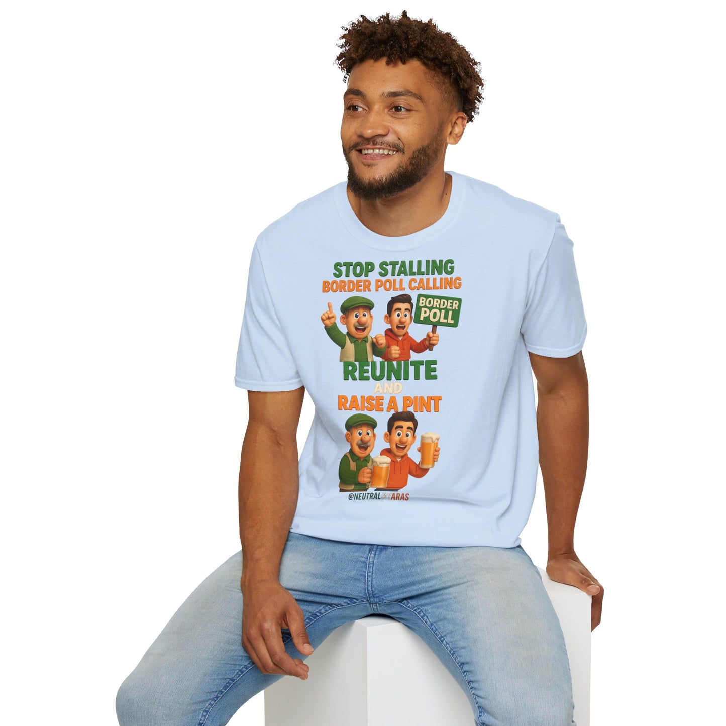 🔥 “Stop Stalling, Border Poll Calling – Reunite and Raise a Pint” T-SHIRT ☘️