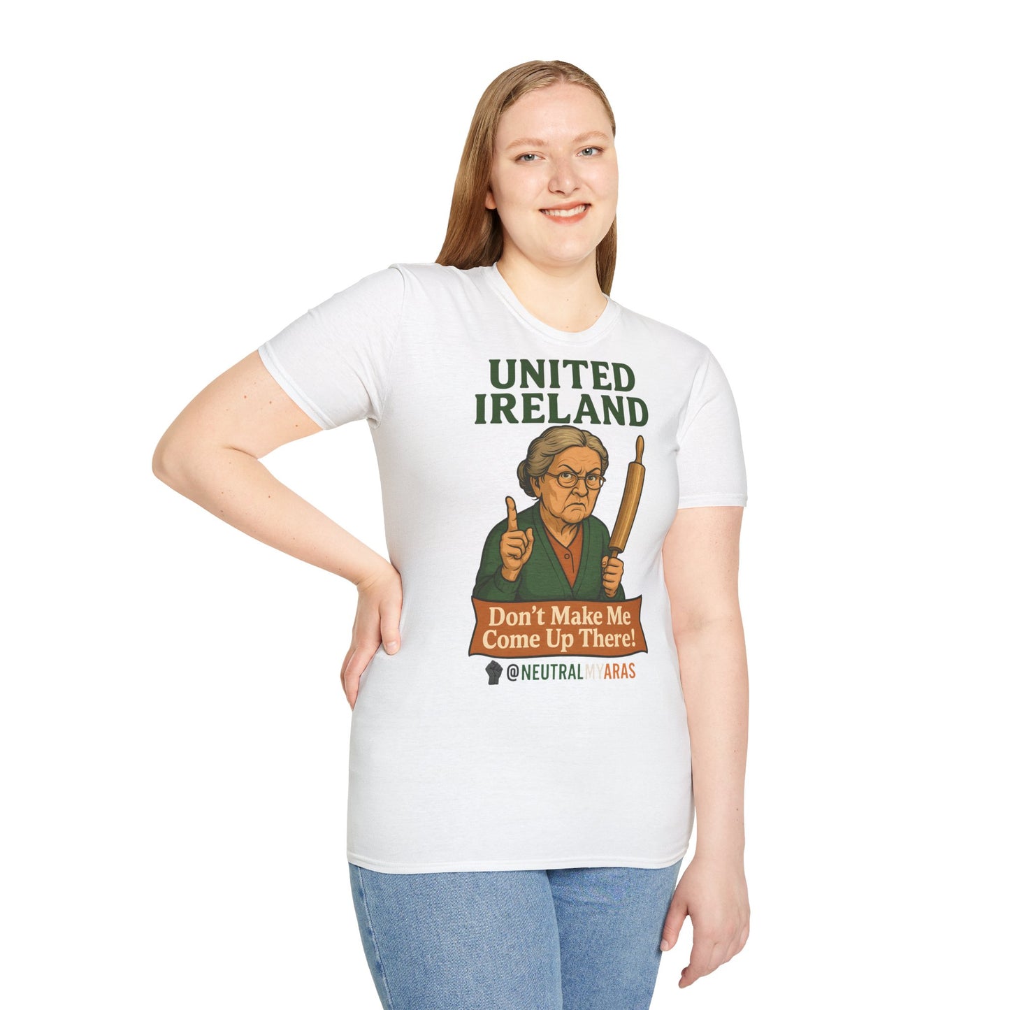 🔥 ANGRY GRANNY "United Ireland – Don’t Make Me Come Up There" T-Shirt ☘️
