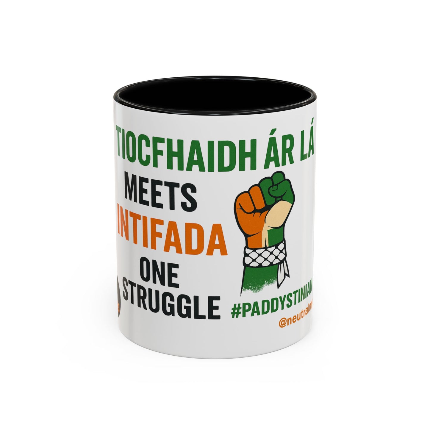 ☕ Tiocfaidh ár lá Meets Intifada – One Struggle - Paddystinian Mug