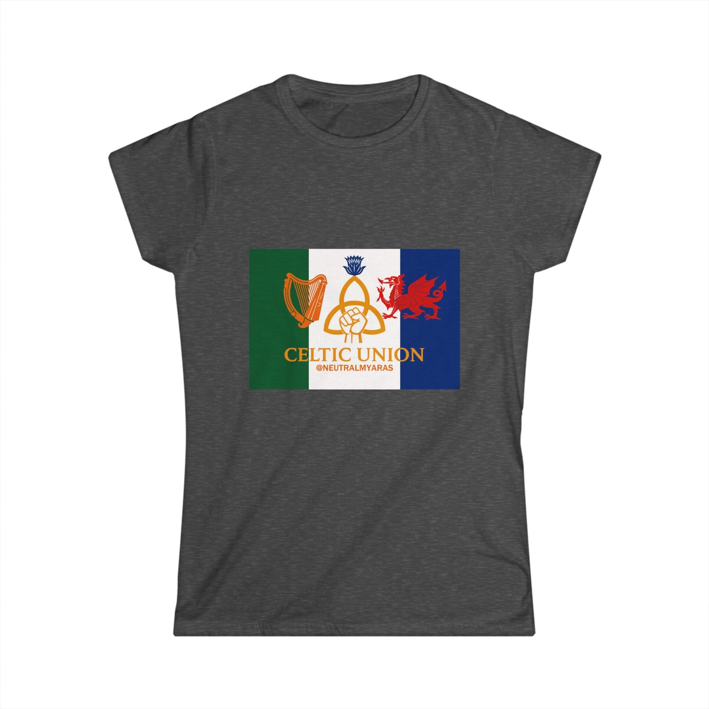 Women's CELTIC UNION FLAG Softstyle Tee