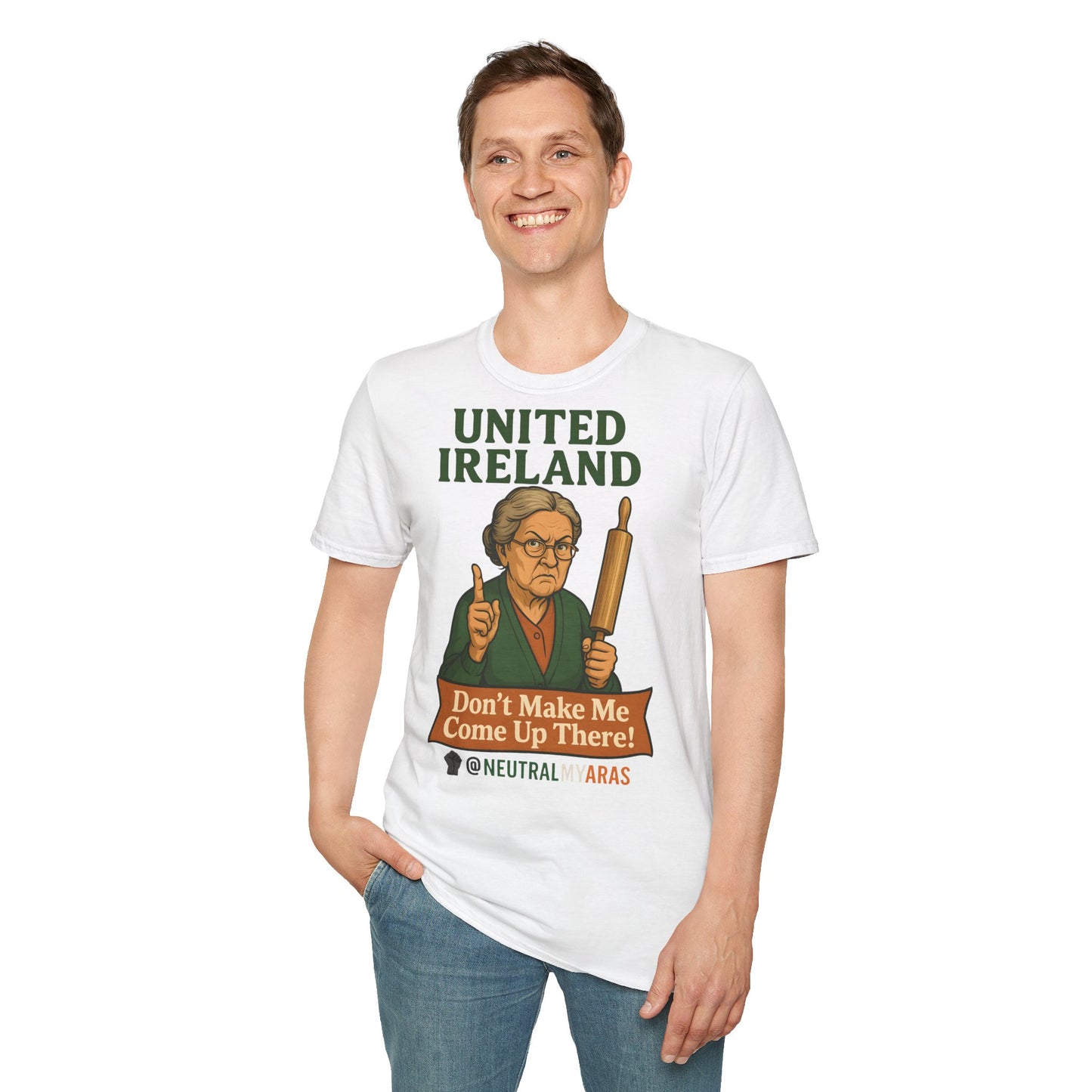 🔥 ANGRY GRANNY "United Ireland – Don’t Make Me Come Up There" T-Shirt ☘️