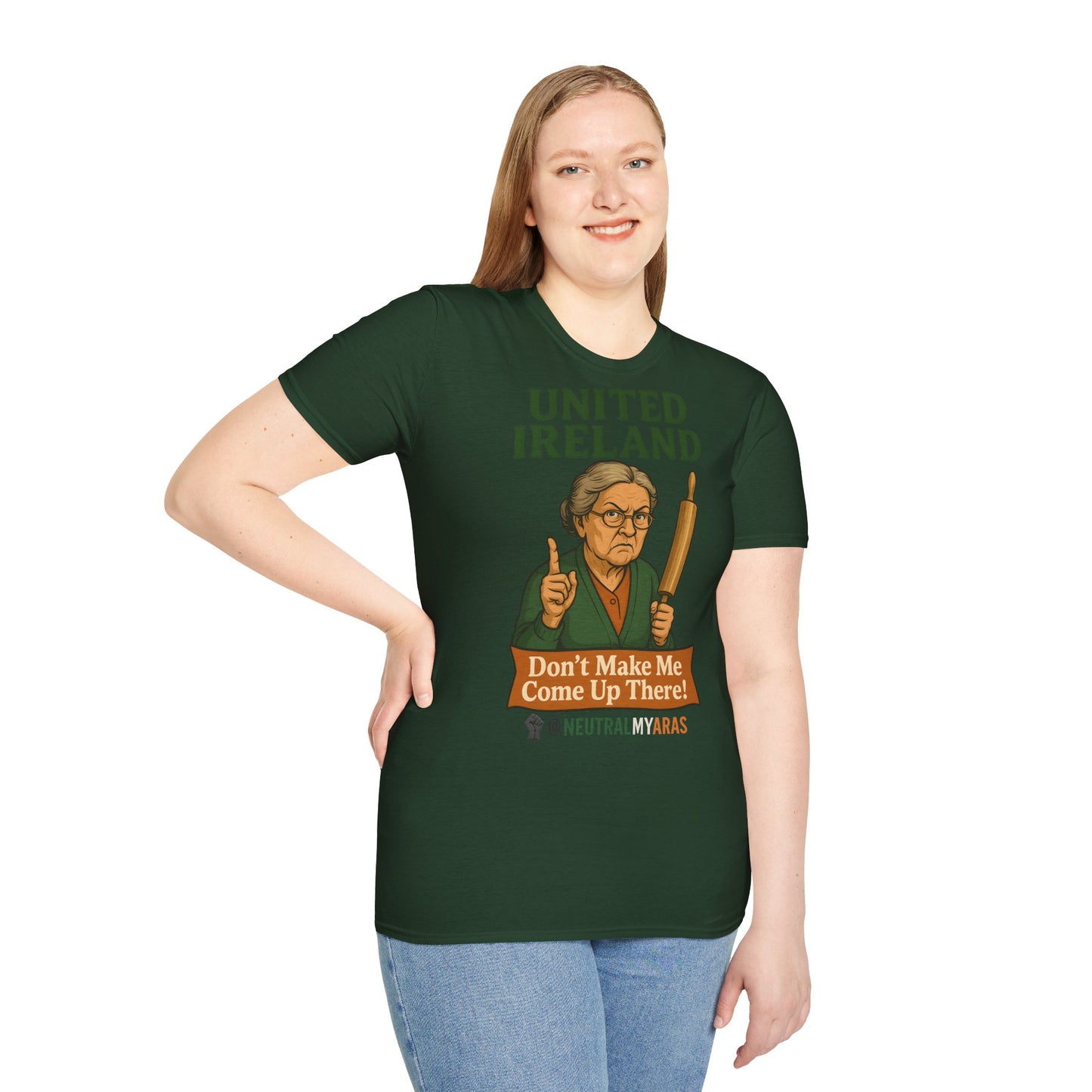 🔥 ANGRY GRANNY "United Ireland – Don’t Make Me Come Up There" T-Shirt ☘️