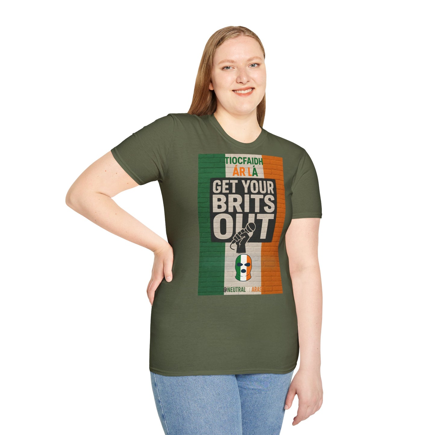 🔥 "GET YOUR BRITS OUT" Tiocfaidh Ár Lá T-shirt ☘️