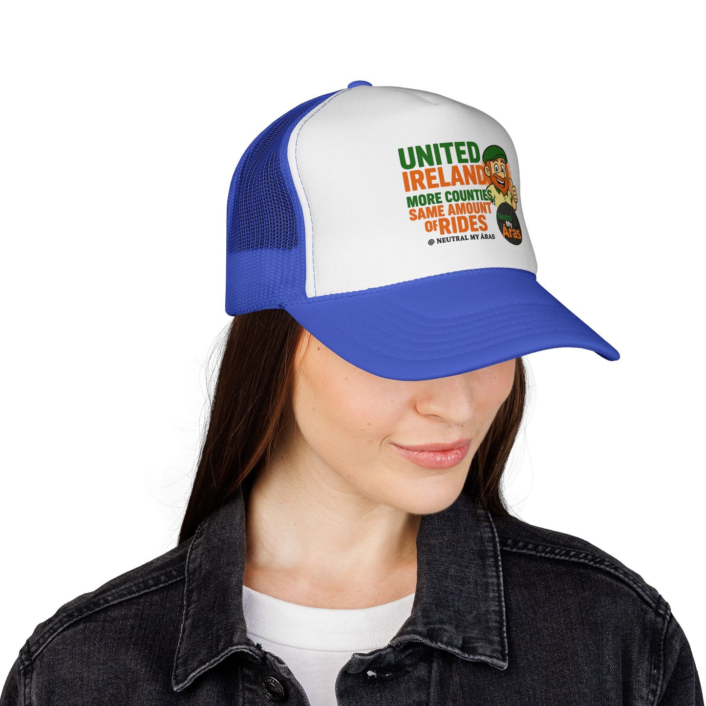 Copy of 🧢 United Ireland Trucker Hat – "More Counties, Same Amount of Rides" Fun Irish Hat, St. Patrick's Day Gift, Casual Outdoor Wear, Festival Accessory, Unique Gift Idea