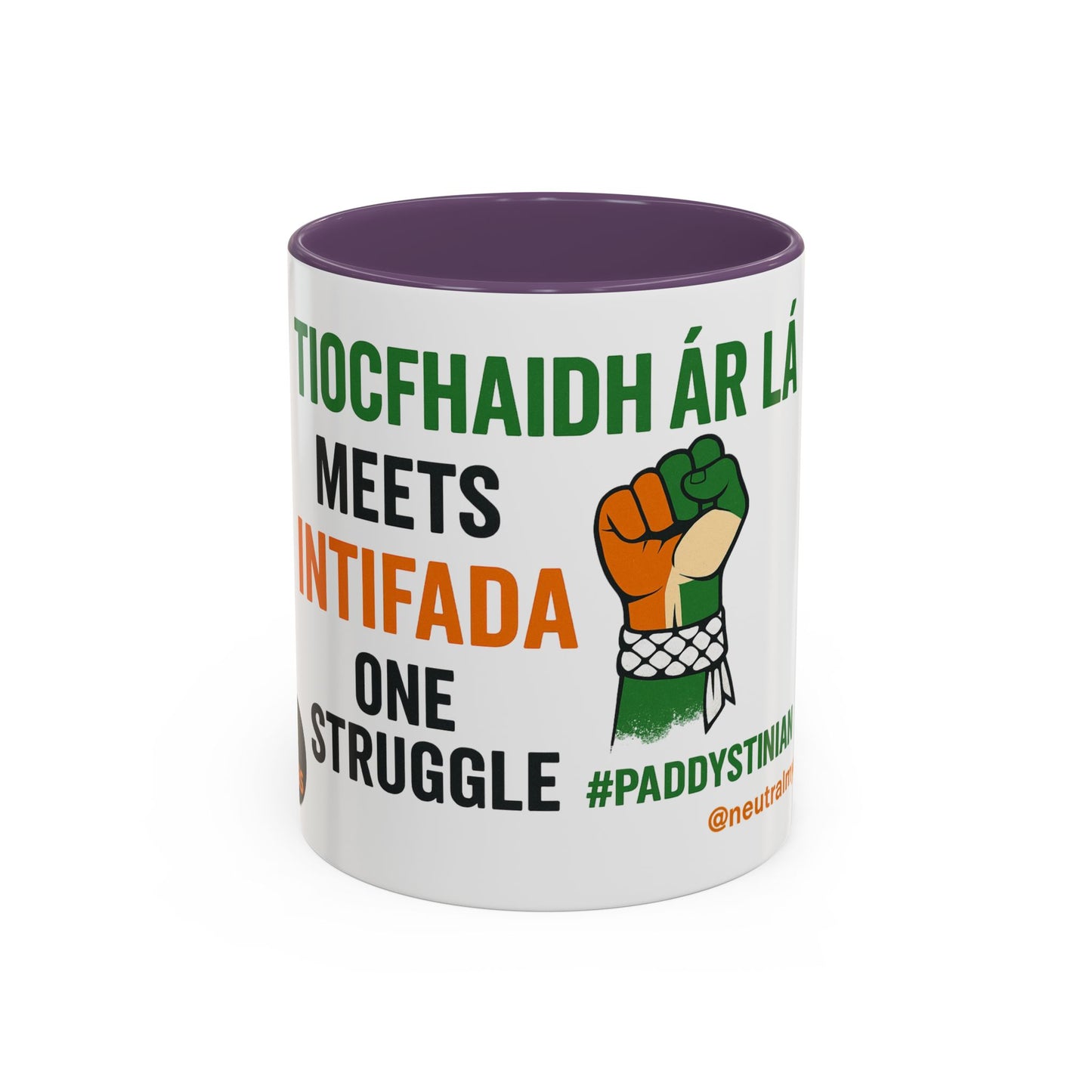 ☕ Tiocfaidh ár lá Meets Intifada – One Struggle - Paddystinian Mug