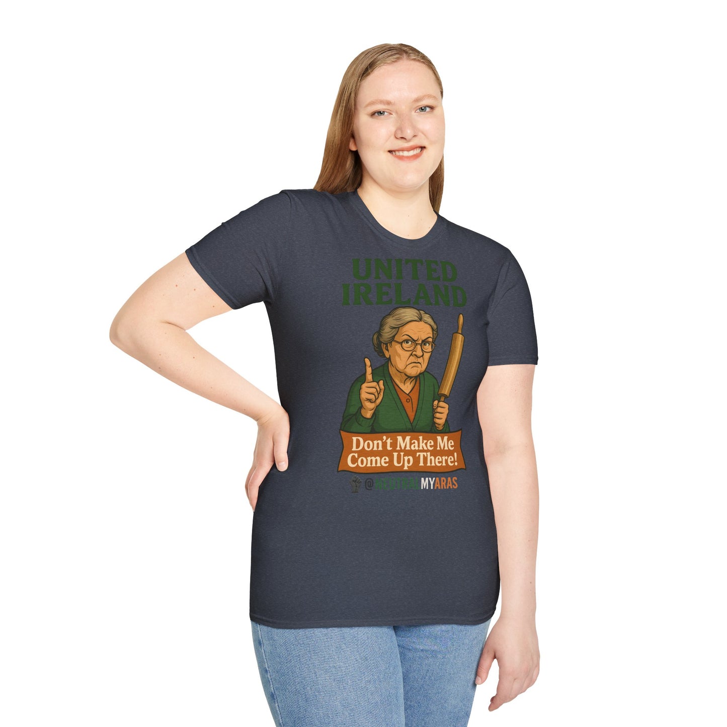 🔥 ANGRY GRANNY "United Ireland – Don’t Make Me Come Up There" T-Shirt ☘️
