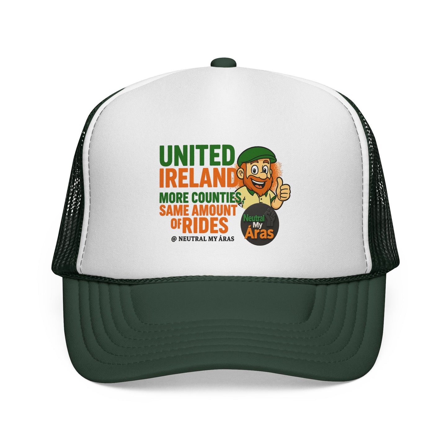 Copy of 🧢 United Ireland Trucker Hat – "More Counties, Same Amount of Rides" Fun Irish Hat, St. Patrick's Day Gift, Casual Outdoor Wear, Festival Accessory, Unique Gift Idea