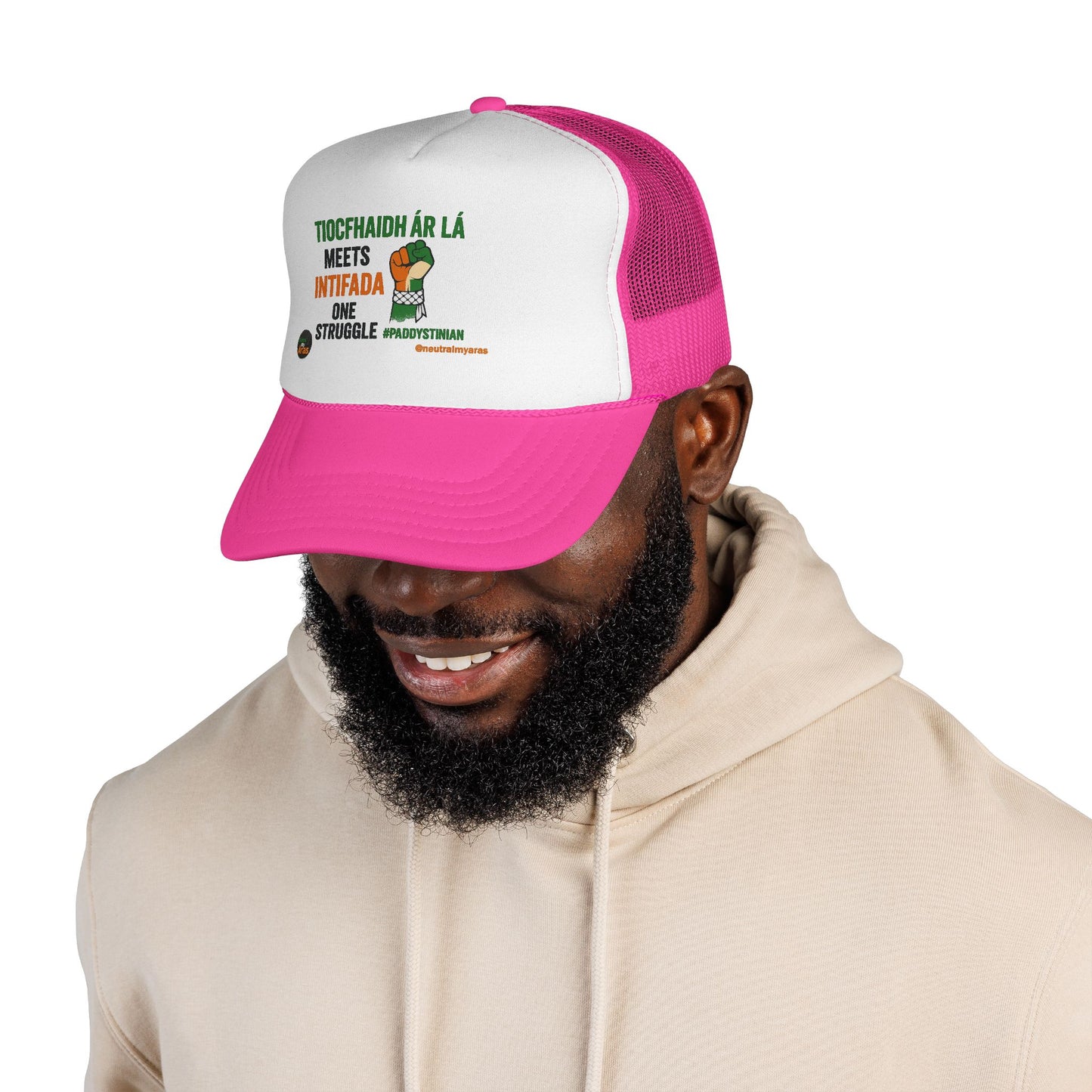 🧢 Tiocfaidh ár lá Meets Intifada – One Struggle - Paddystinian Trucker Hat