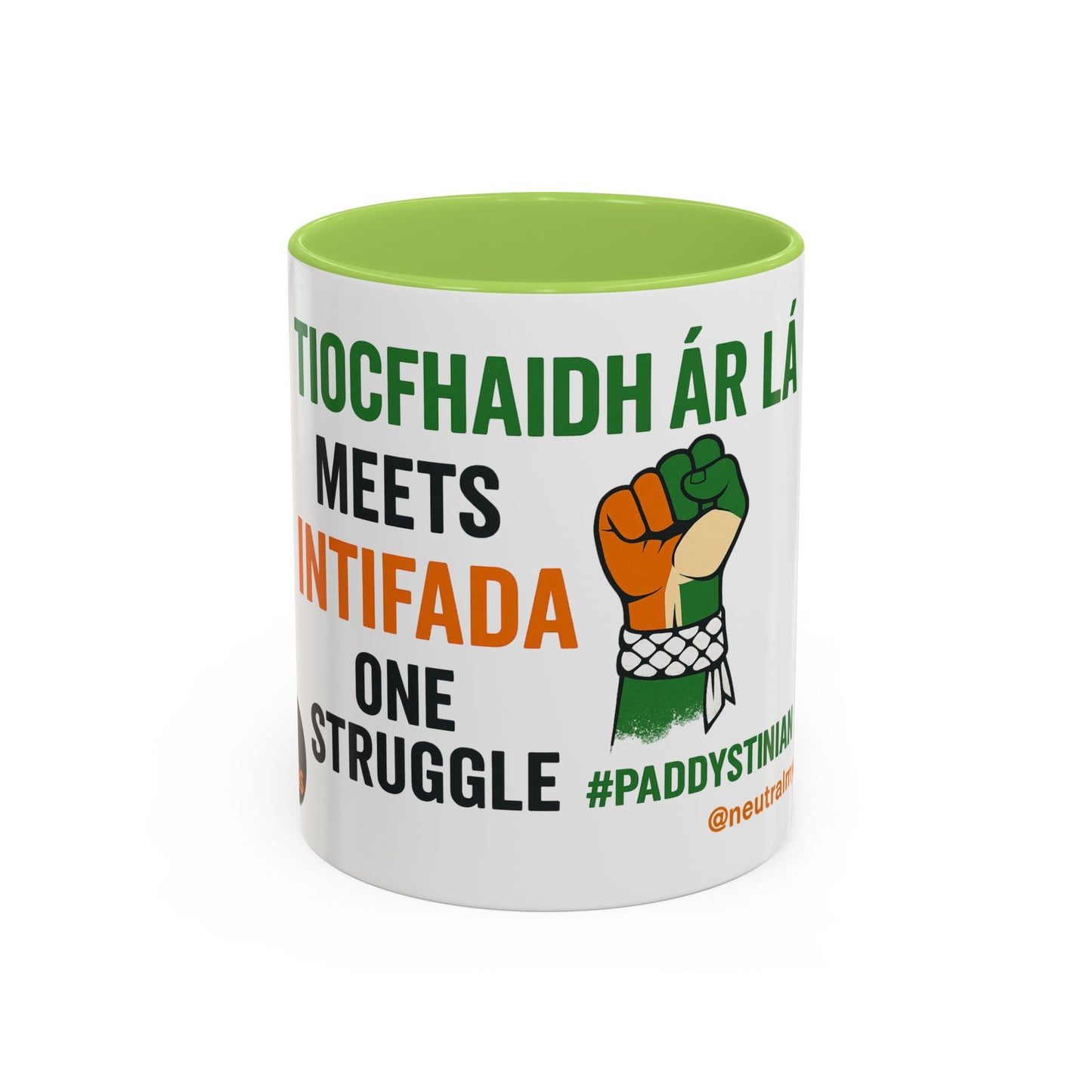 ☕ Tiocfaidh ár lá Meets Intifada – One Struggle - Paddystinian Mug