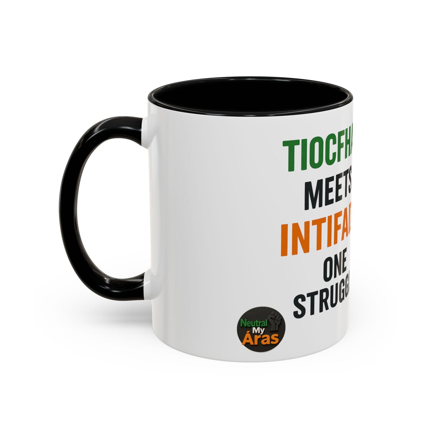 ☕ Tiocfaidh ár lá Meets Intifada – One Struggle - Paddystinian Mug