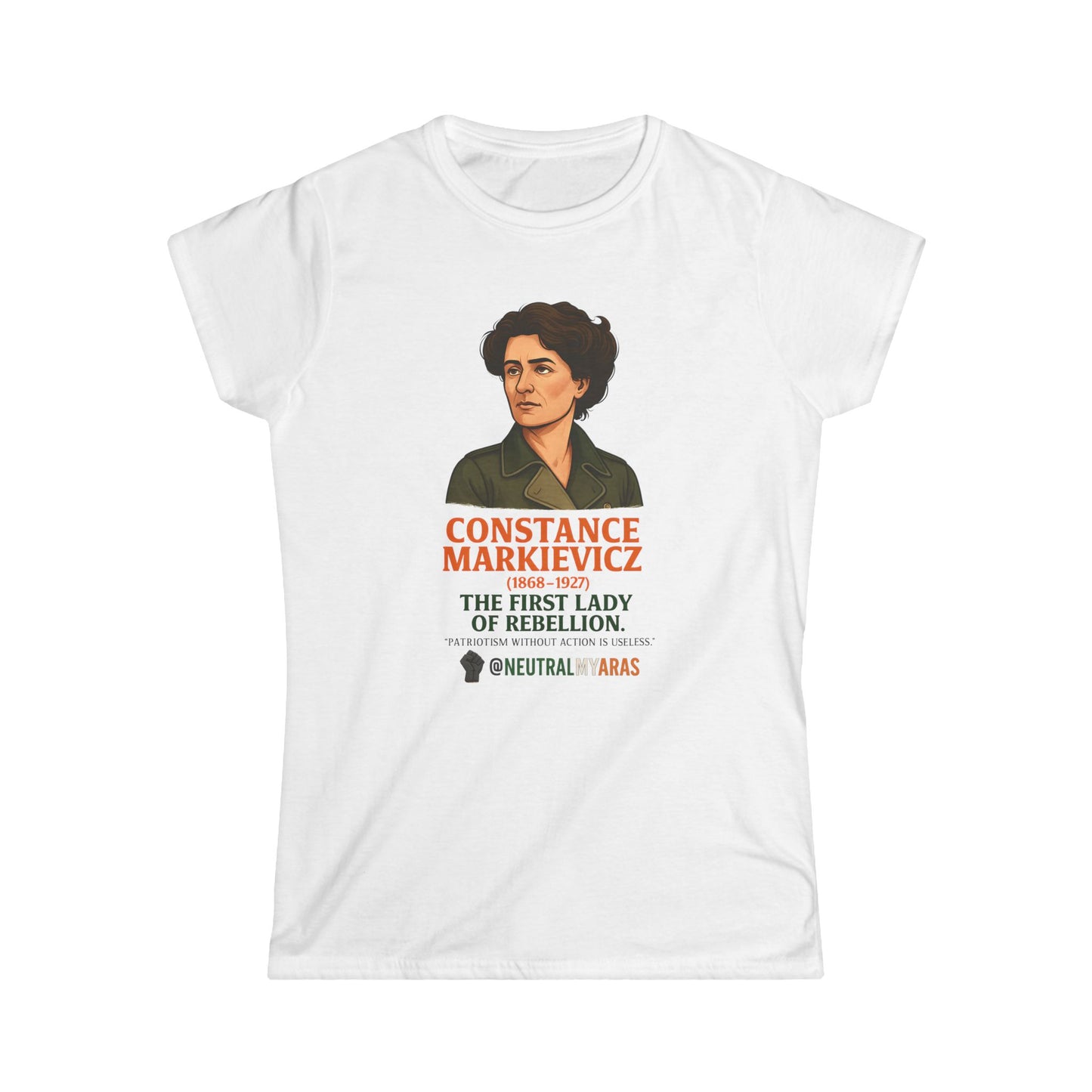 🇮🇪 Constance Markievicz – The First Lady of Rebellion 🇮🇪 - Women's Softstyle Tee