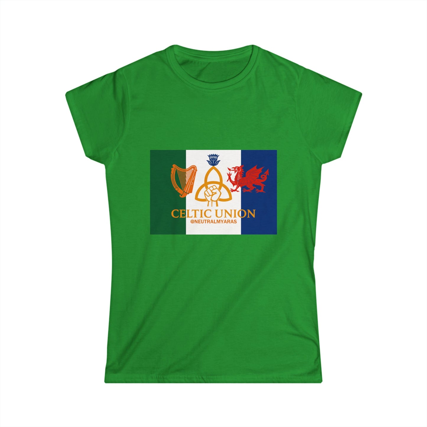 Women's CELTIC UNION FLAG Softstyle Tee
