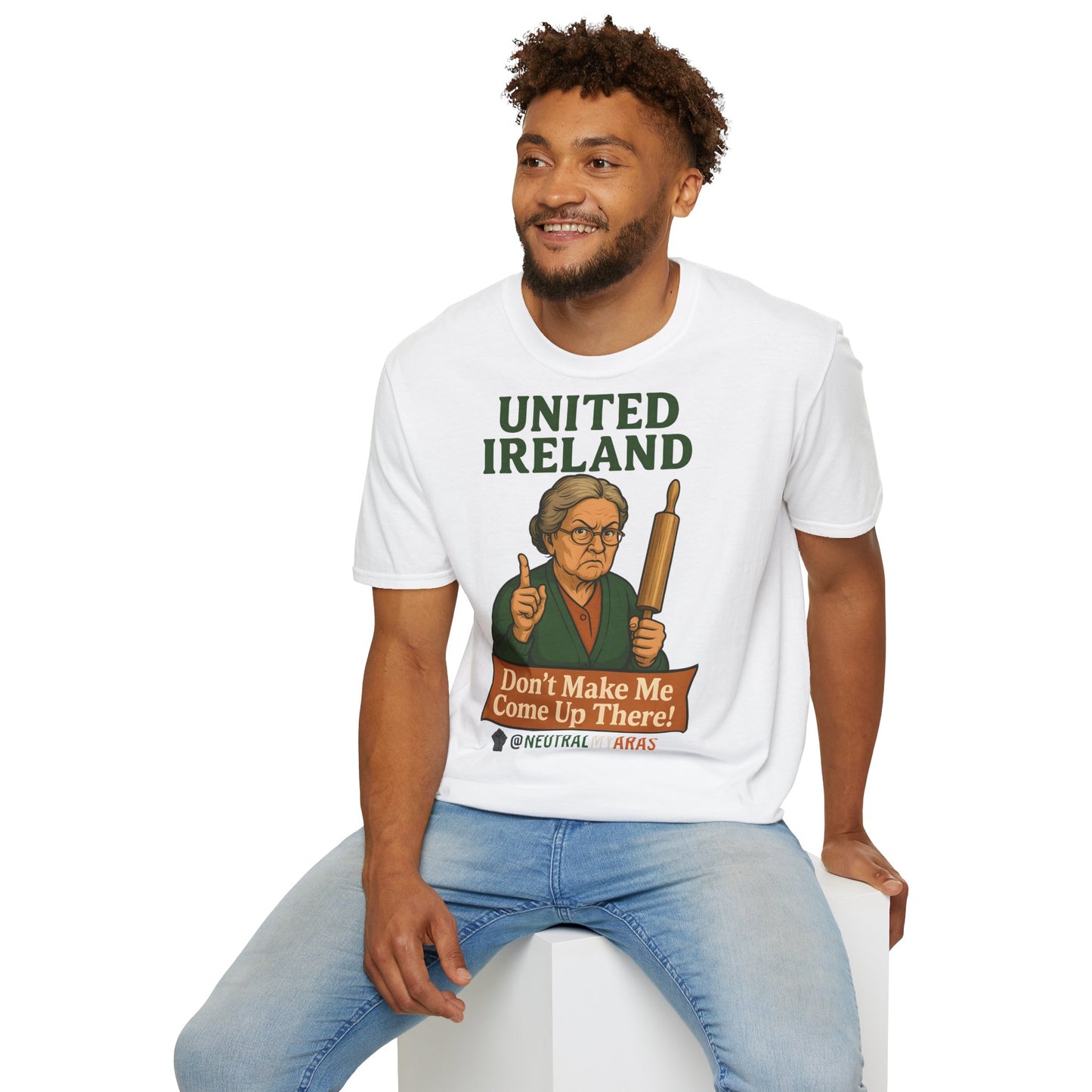 🔥 ANGRY GRANNY "United Ireland – Don’t Make Me Come Up There" T-Shirt ☘️