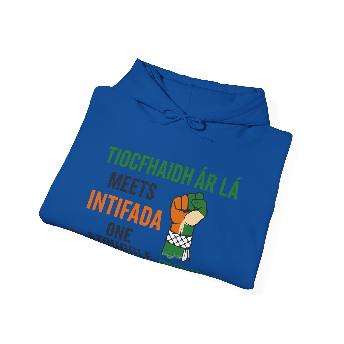 👕 “Tiocfaidh ár lá” Meets “Intifada” – One Struggle - Paddystinian Hoodie