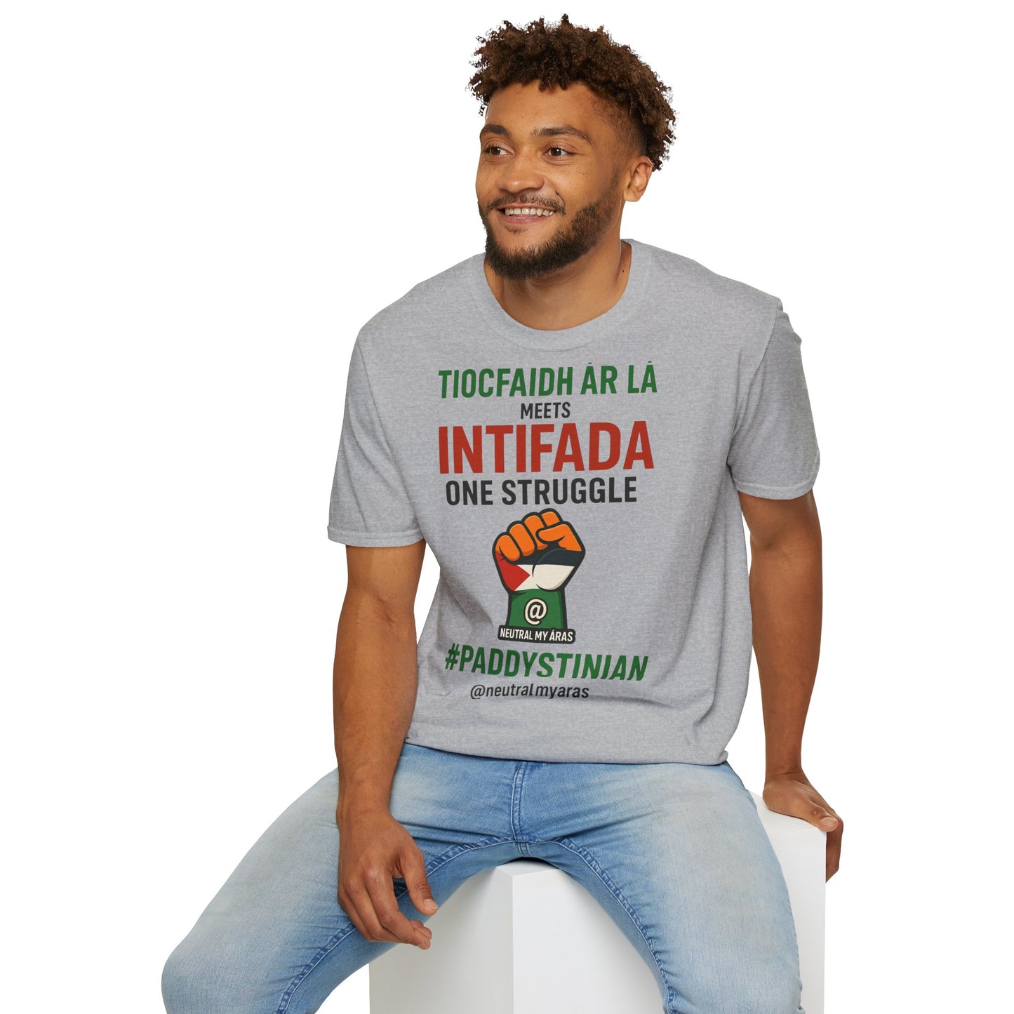 👕 “Tiocfaidh ár lá” Meets “Intifada” – One Struggle - Paddystinian T-Shirt