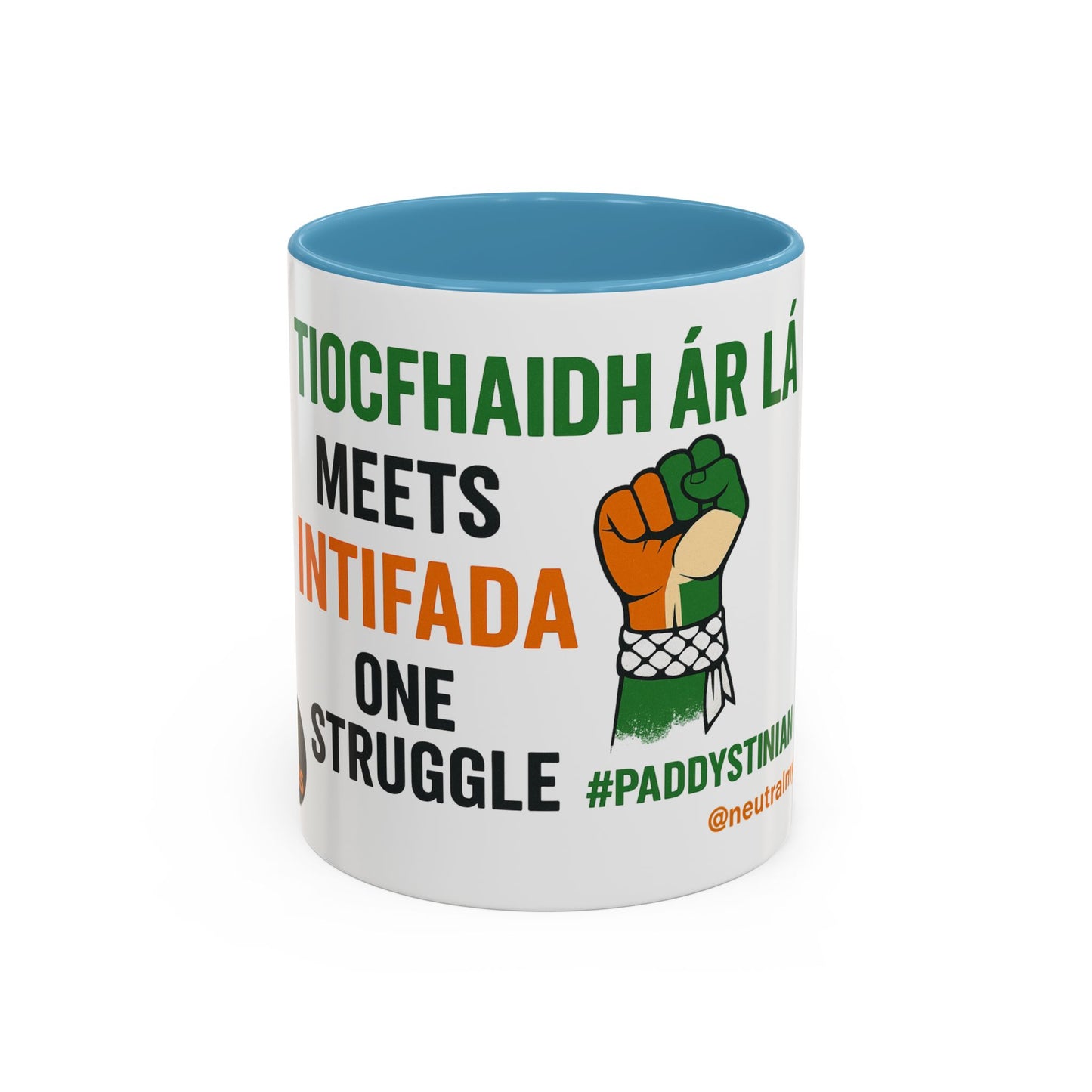 ☕ Tiocfaidh ár lá Meets Intifada – One Struggle - Paddystinian Mug