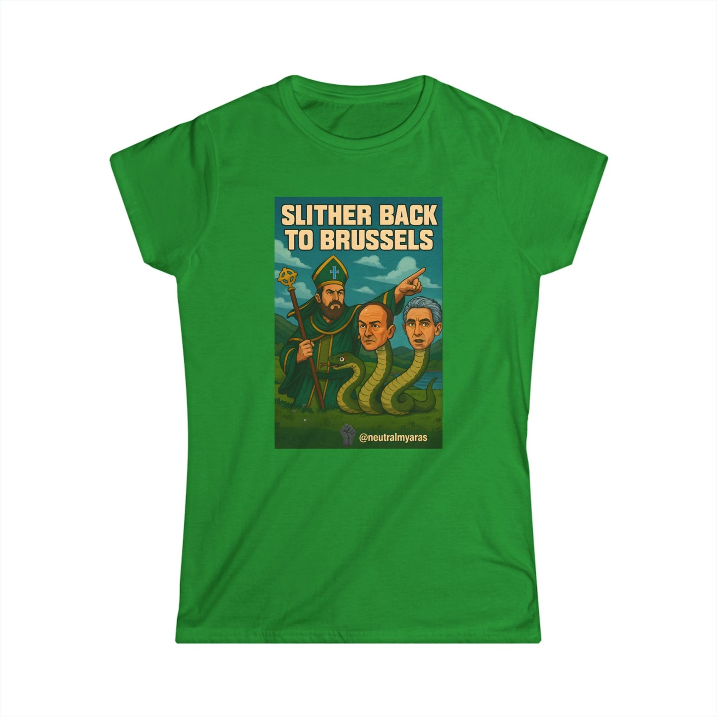 Slither Back to Brussels – St. Patrick vs. The Snakes Woman's Softstyle Tee