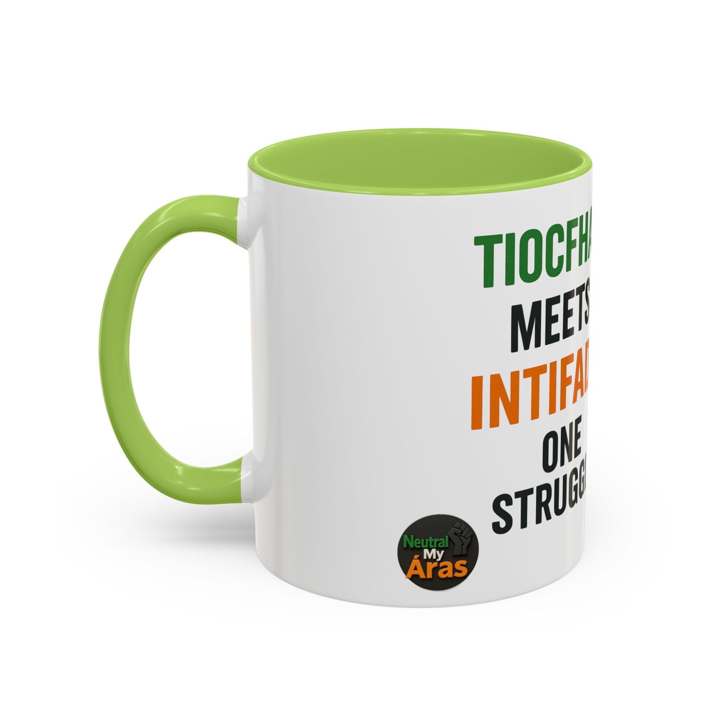 ☕ Tiocfaidh ár lá Meets Intifada – One Struggle - Paddystinian Mug