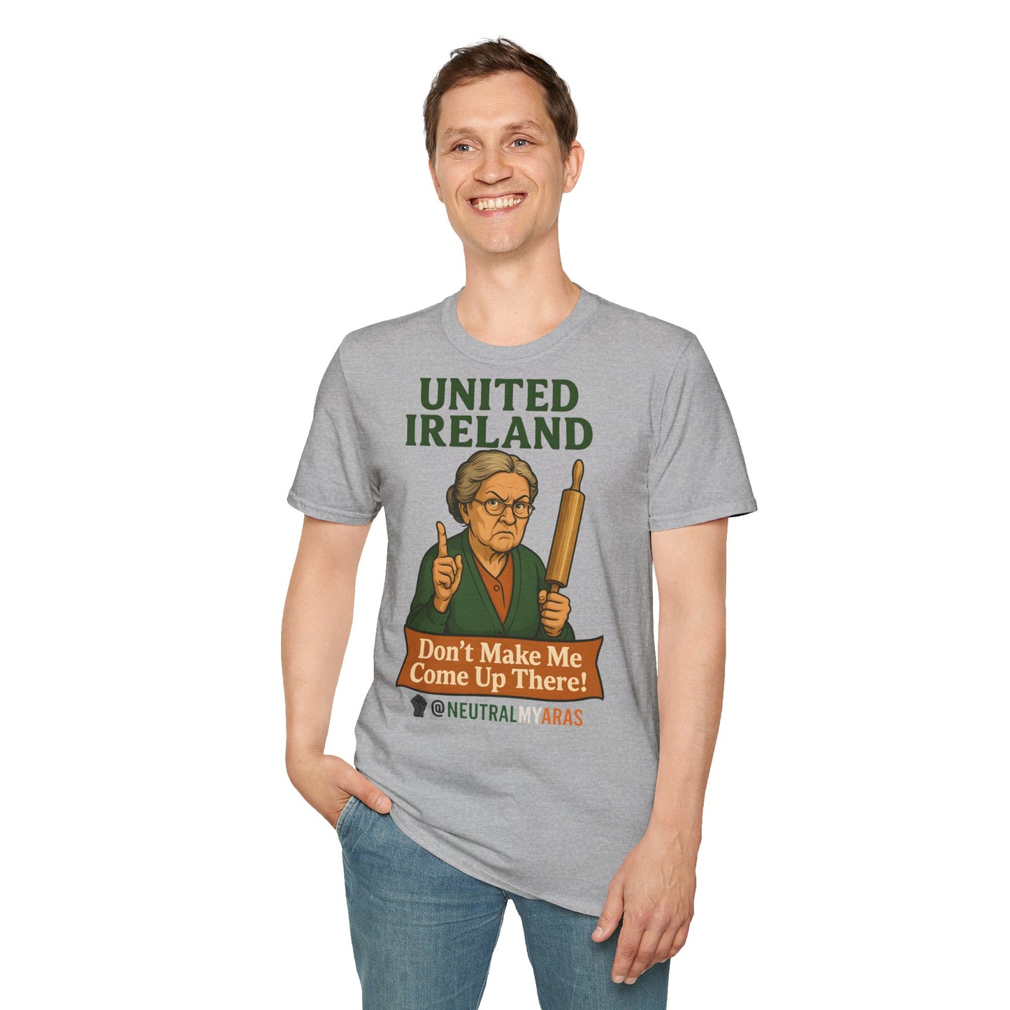 🔥 ANGRY GRANNY "United Ireland – Don’t Make Me Come Up There" T-Shirt ☘️